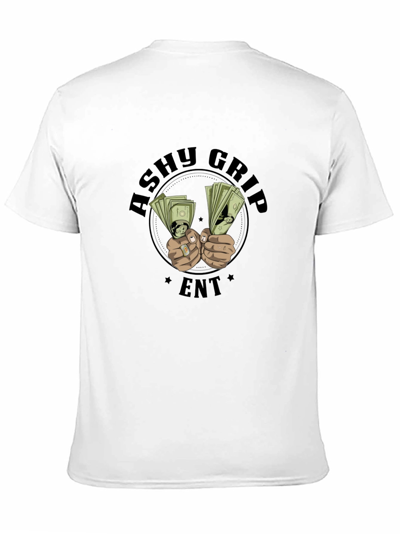 Ashy Grip ENT Graphic Print Black T-Shirt