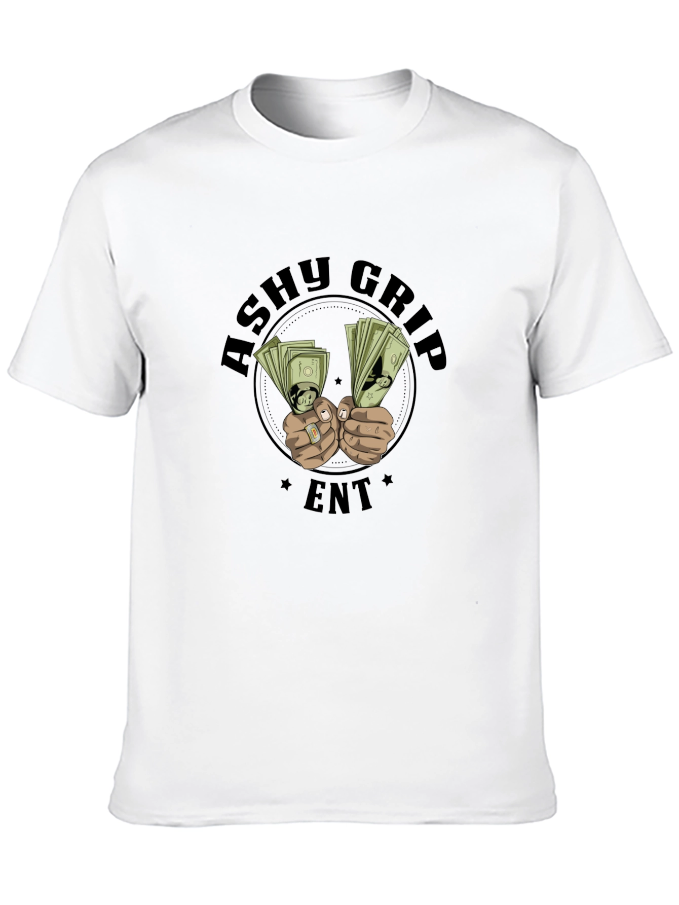 Ashy Grip ENT Graphic Print Black T-Shirt