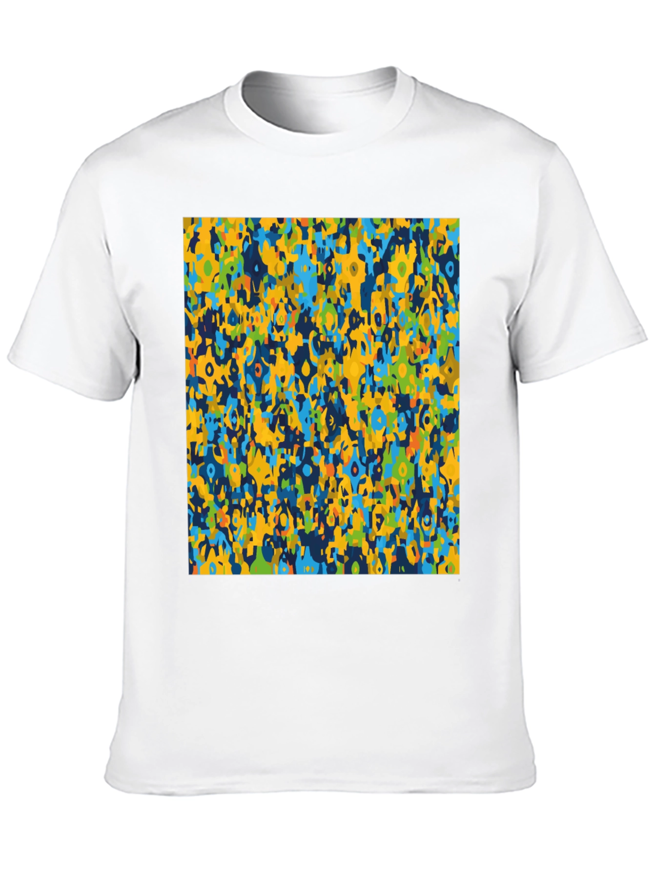 Abstract Pattern Mens Black Graphic T-Shirt