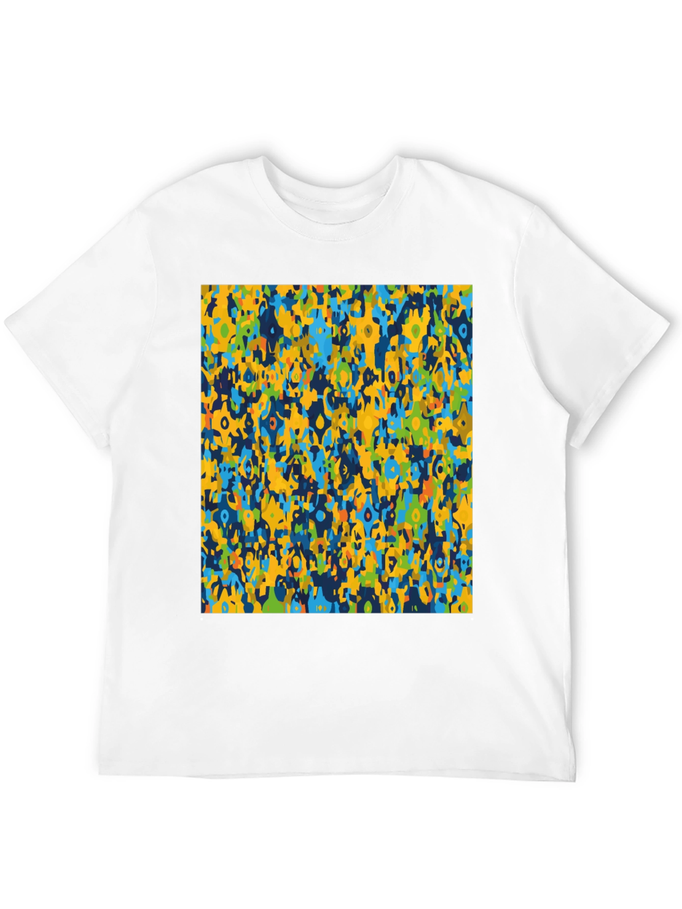 Abstract Pattern Mens Black Graphic T-Shirt