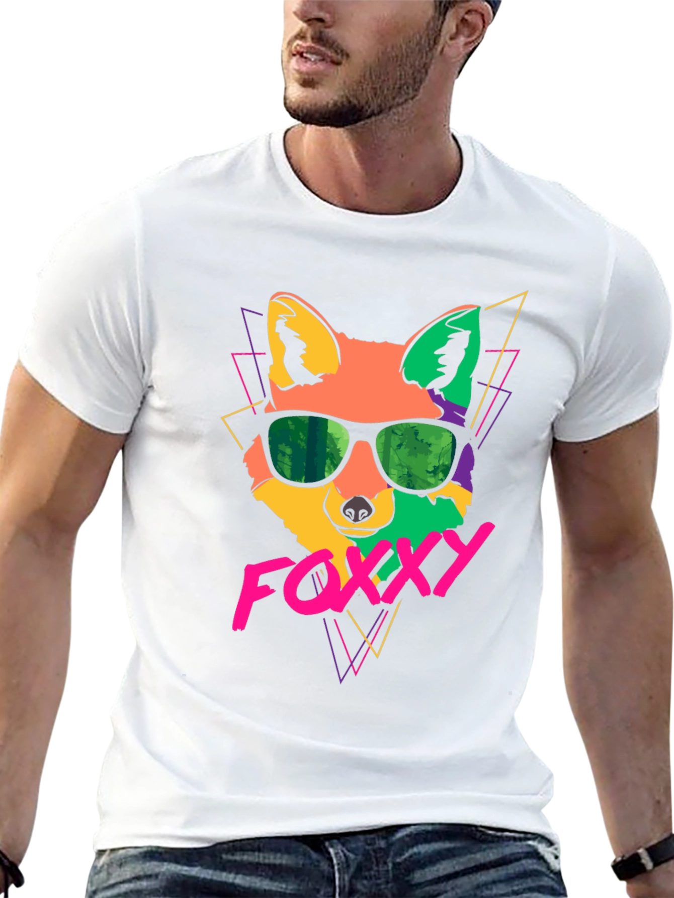 Funky Fox T-Shirt - Retro 80s Style