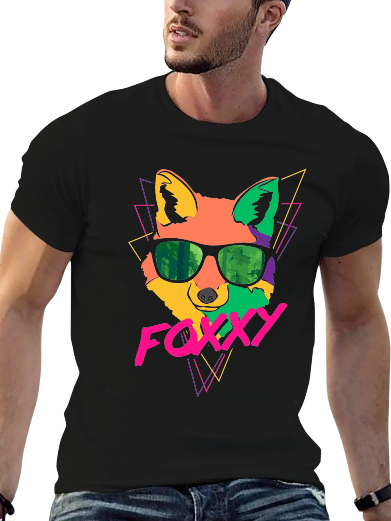 Funky Fox T-Shirt - Retro 80s Style