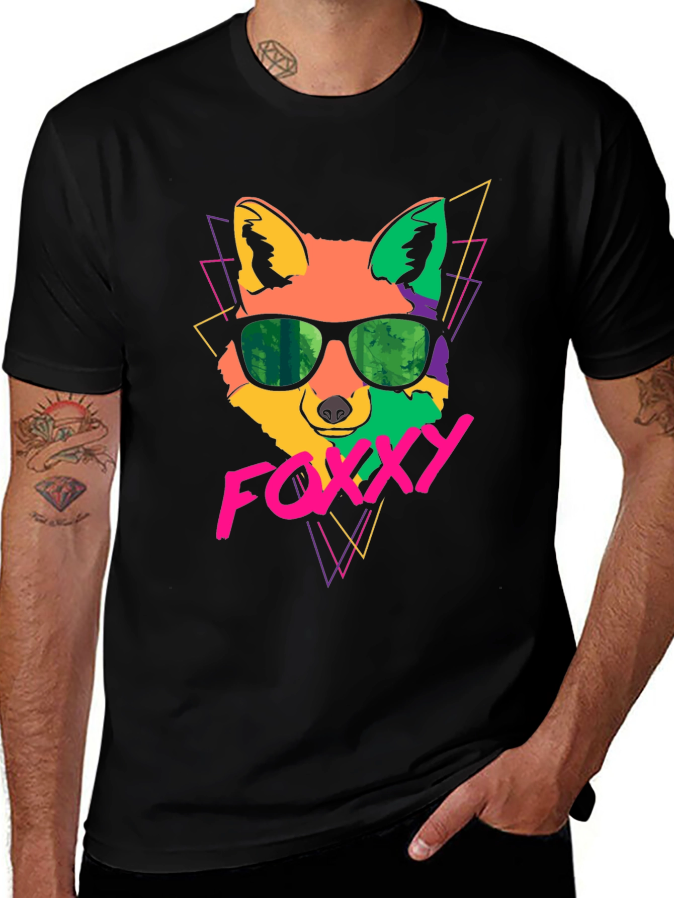 Funky Fox T-Shirt - Retro 80s Style