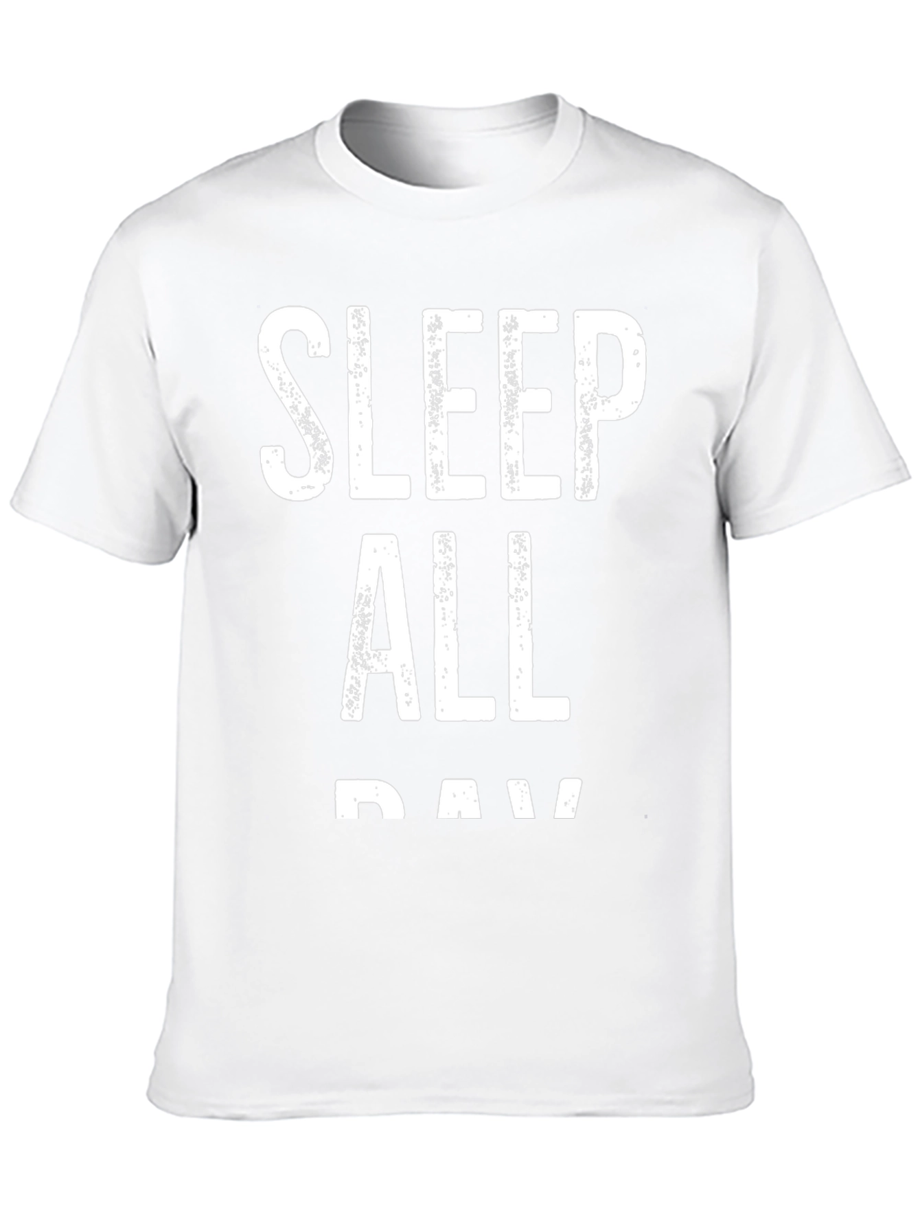 Sleep All Day Black Cotton Graphic Tee
