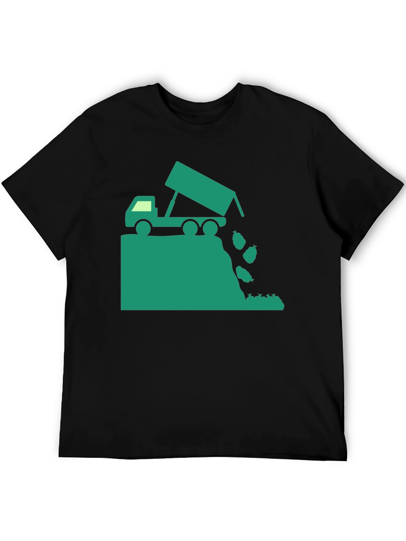 Dump Truck Graphic Tee - Black Short Sleeve