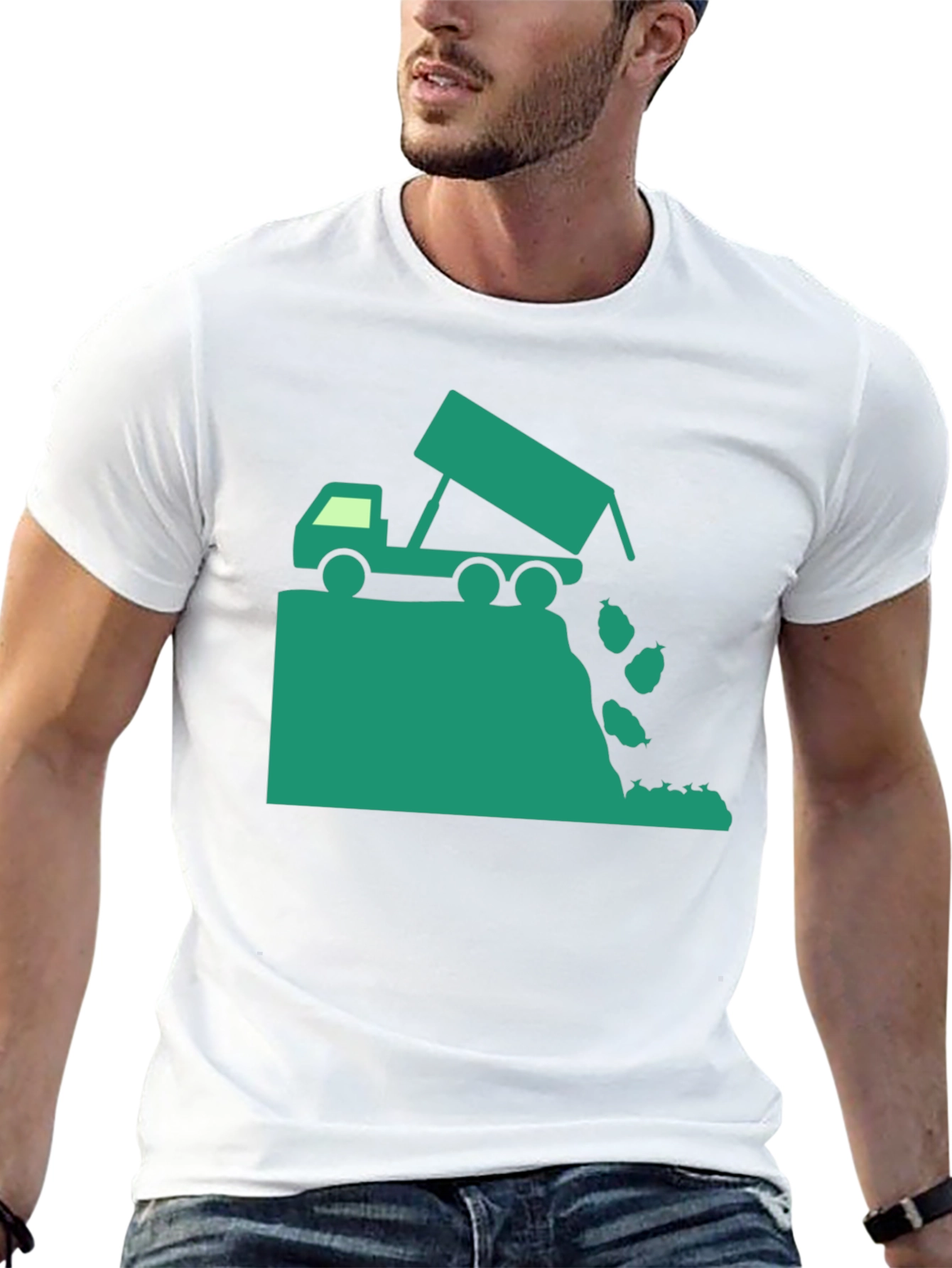 Dump Truck Graphic Tee - Black Short Sleeve