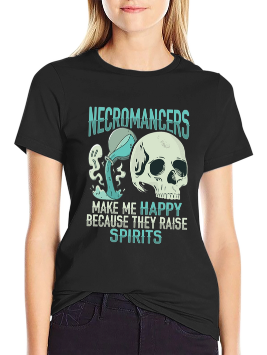 Necromancer Skull Graphic T-Shirt
