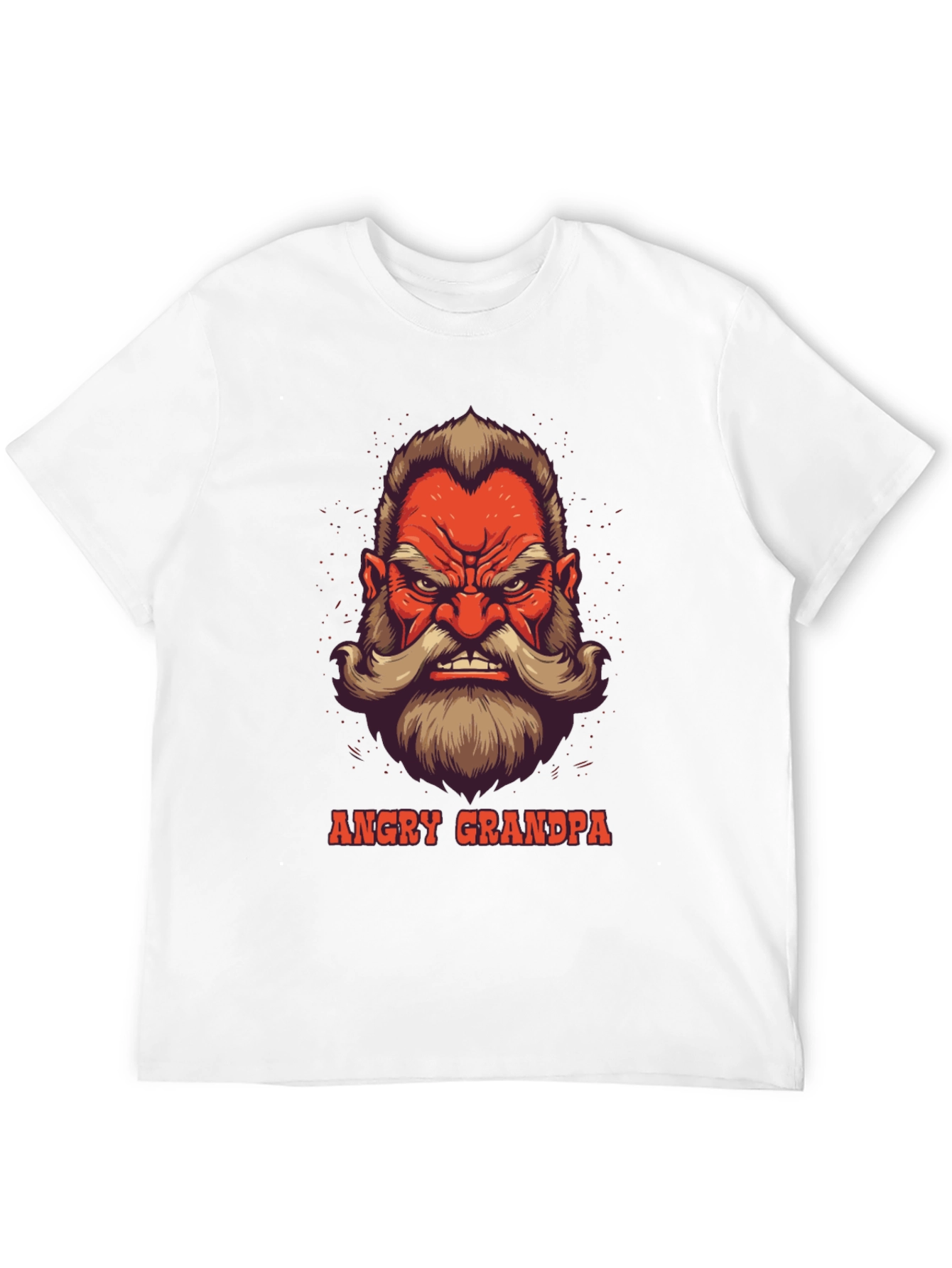 Angry Grandpa Graphic Tee - Black Cotton T-Shirt