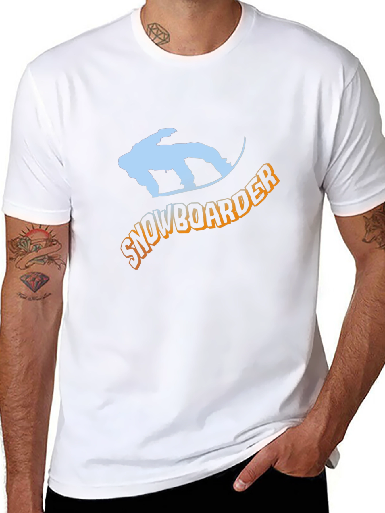 Snowboarder Graphic Tee - Black T-Shirt