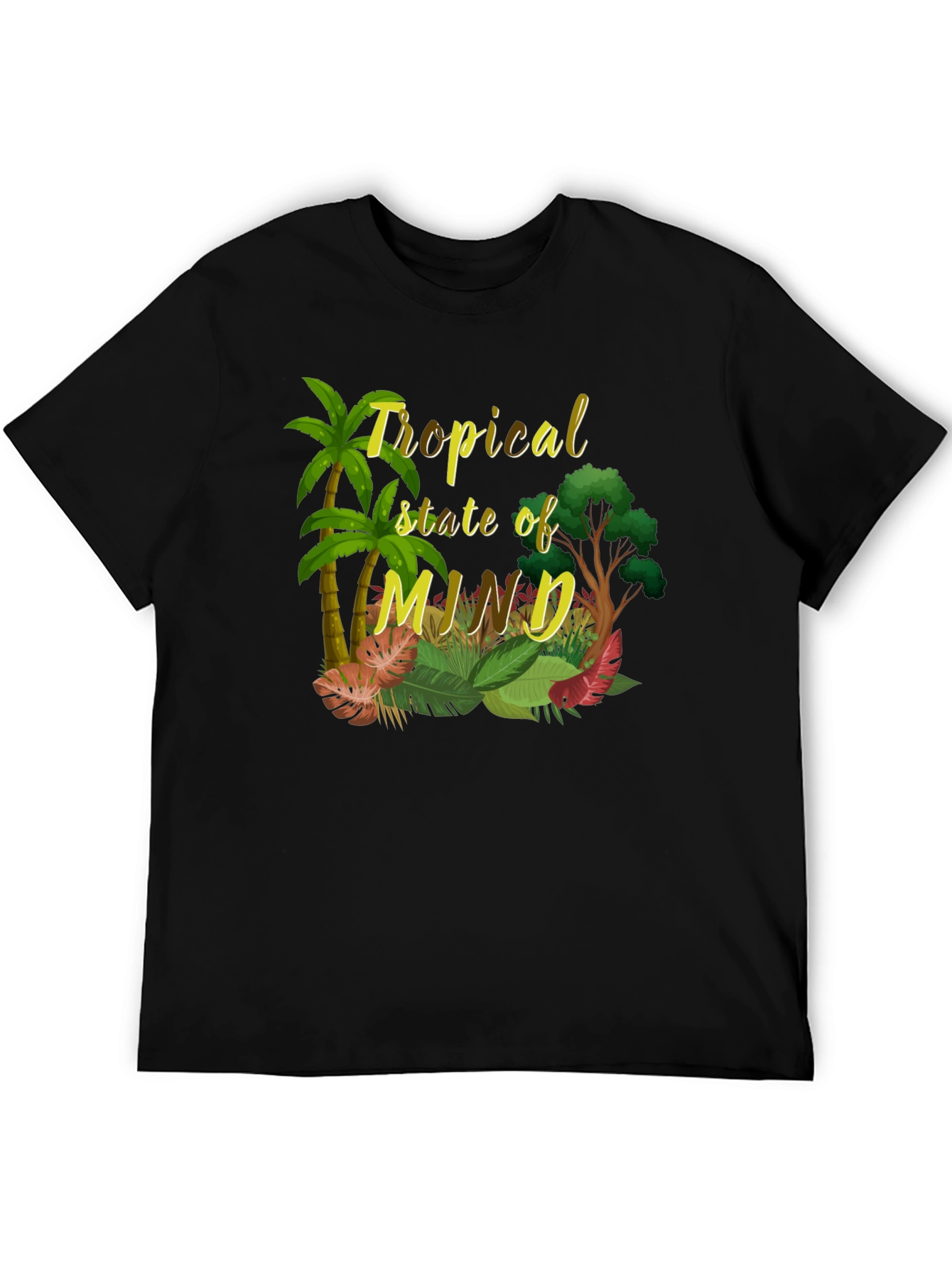 Tropical State of Mind Black T-Shirt
