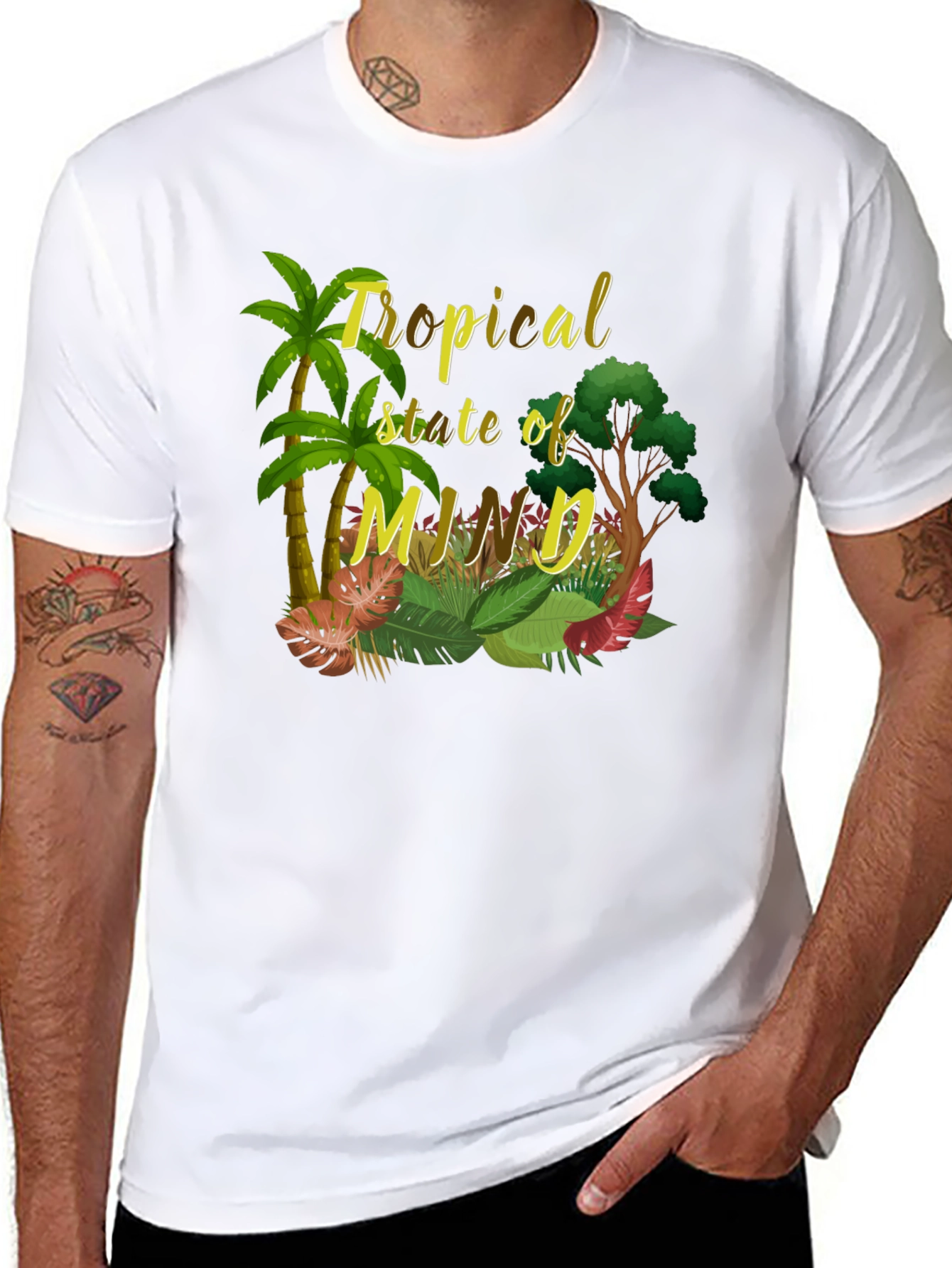 Tropical State of Mind Black T-Shirt