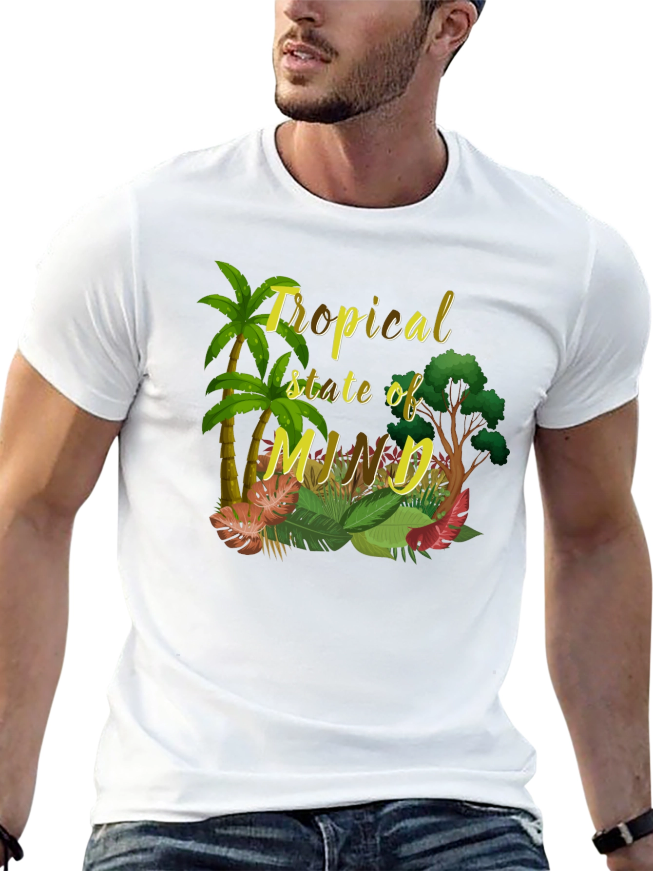 Tropical State of Mind Black T-Shirt