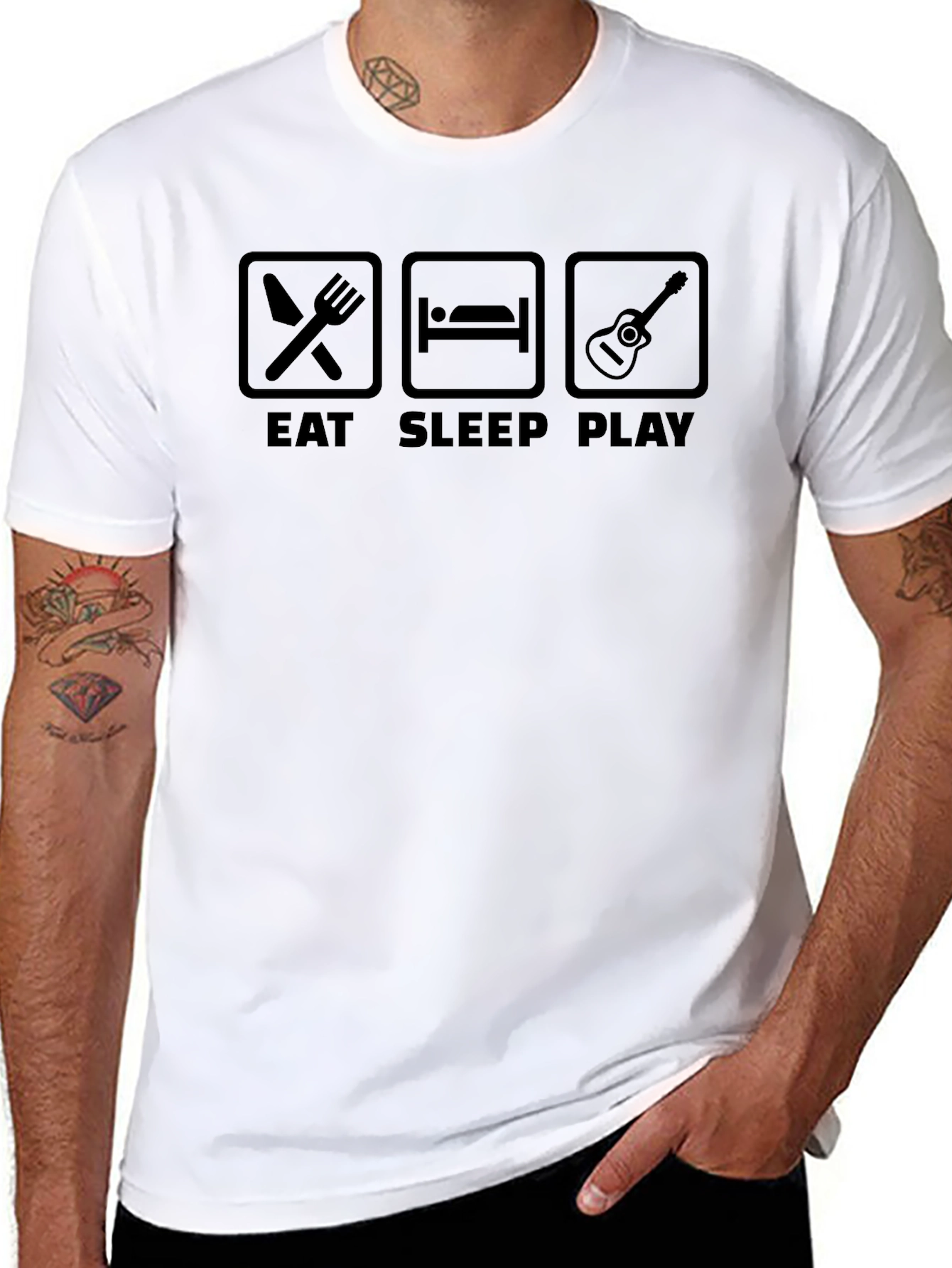 Eat Sleep Play Graphic Tee - Musicians Life Shirt