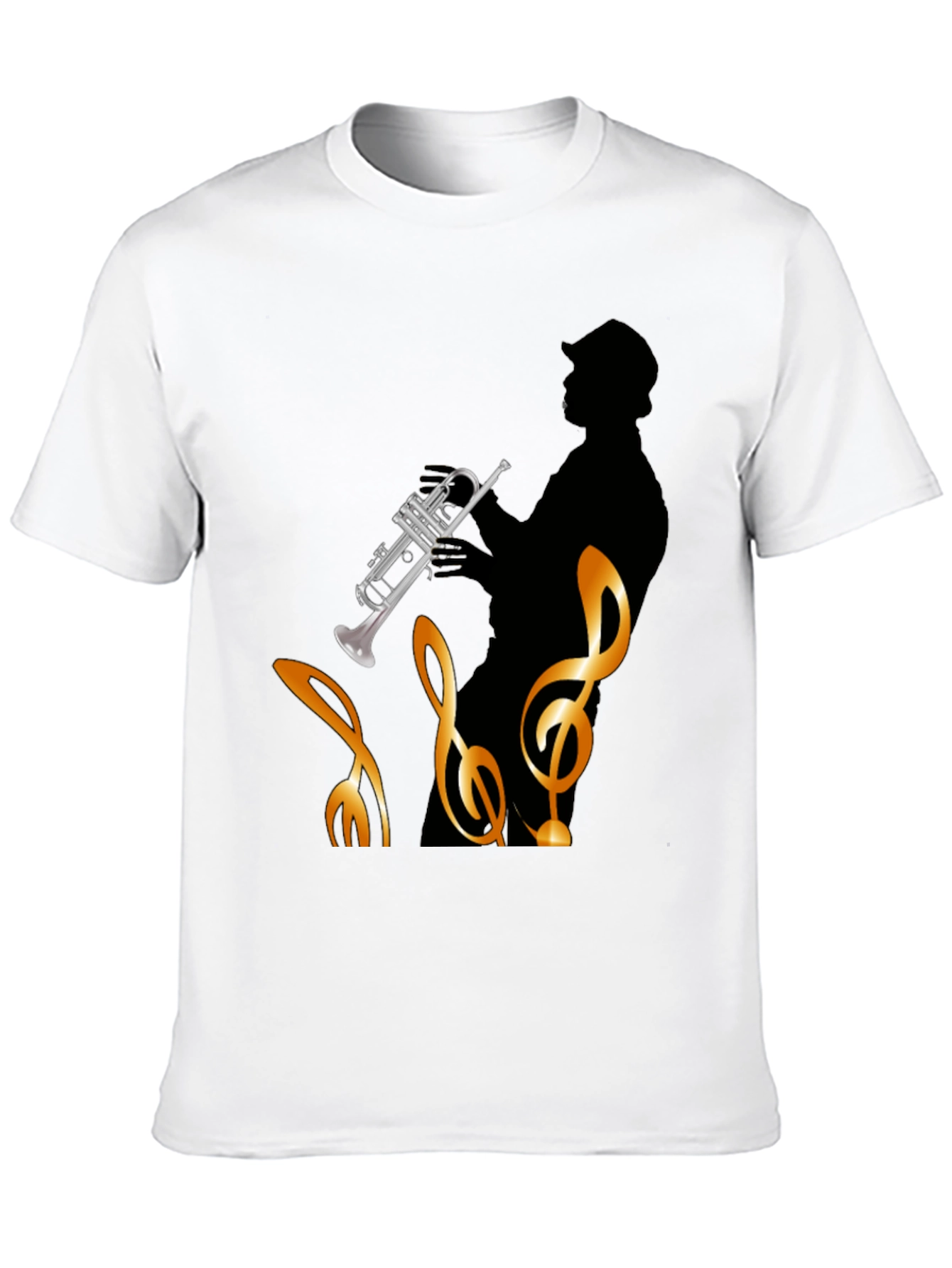 Jazz Musician Graphic T-Shirt - Black Cotton Tee