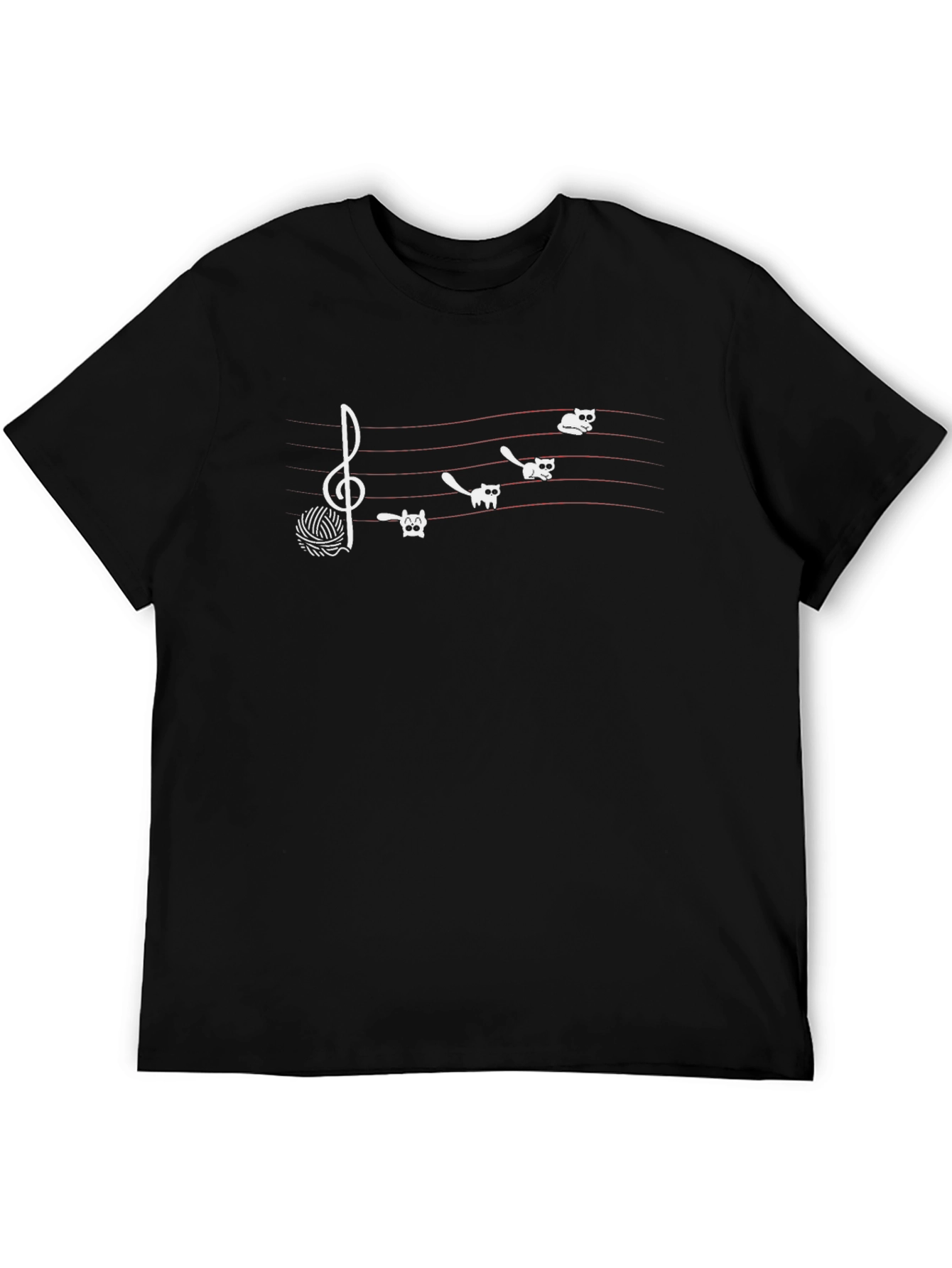 Musical Cats Black T-Shirt