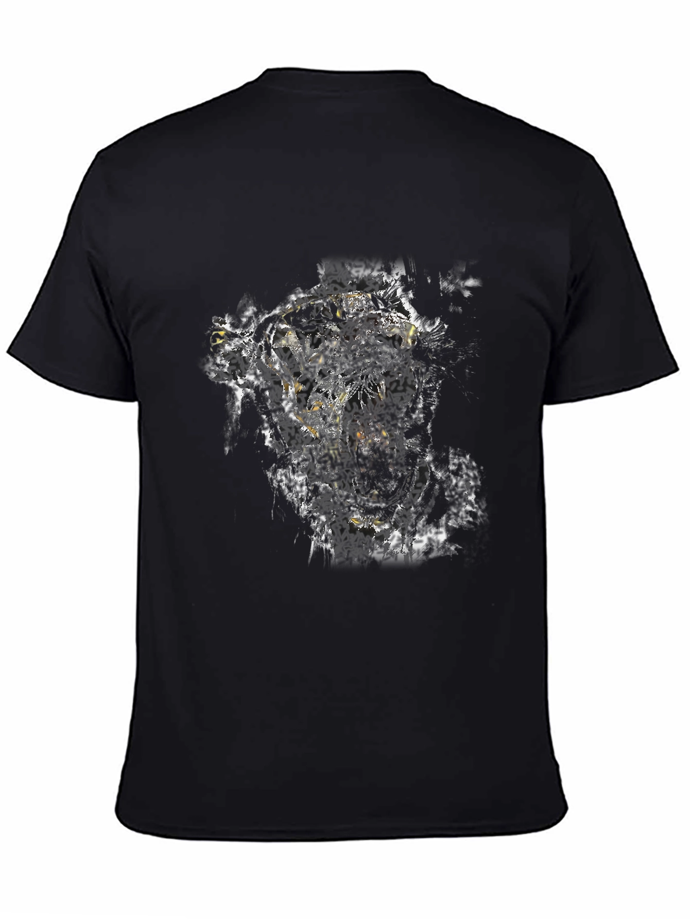 Tiger Graphic Black T-Shirt - Bold Animal Print Tee