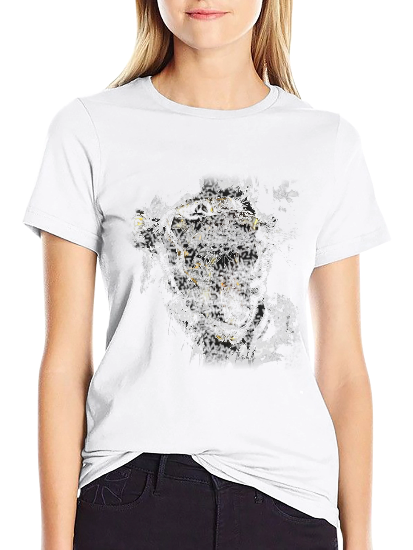 Tiger Graphic Black T-Shirt - Bold Animal Print Tee