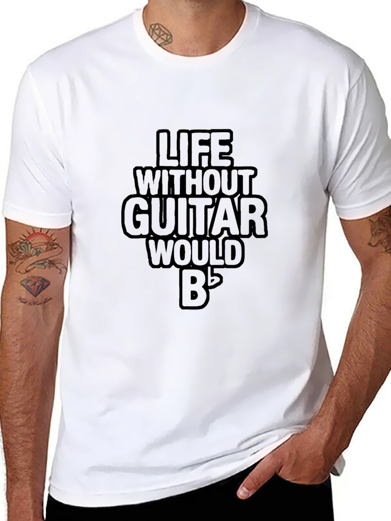 Life Without Guitar T-Shirt - Musician Tee