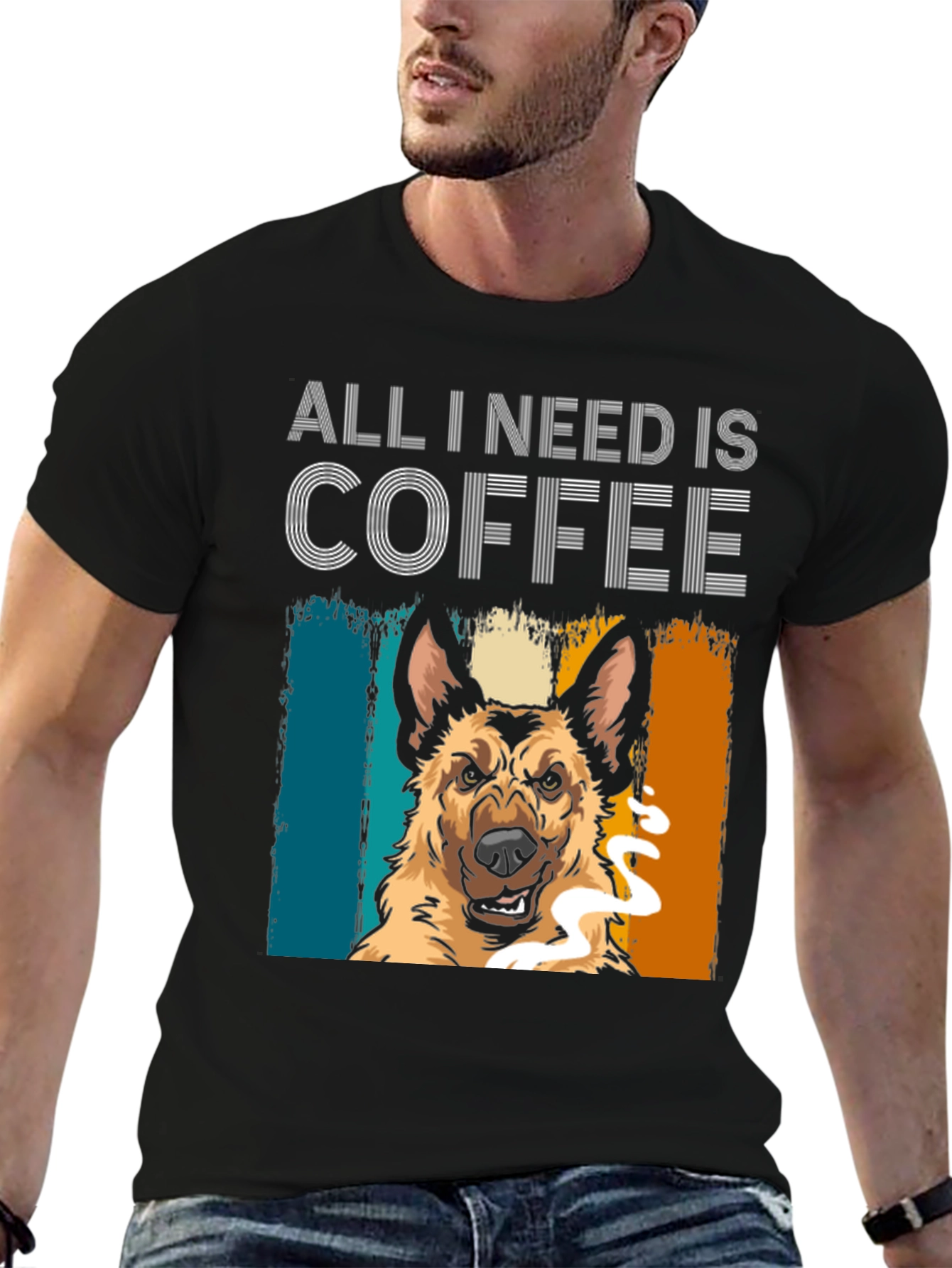 All I Need is Coffee Dog T-Shirt