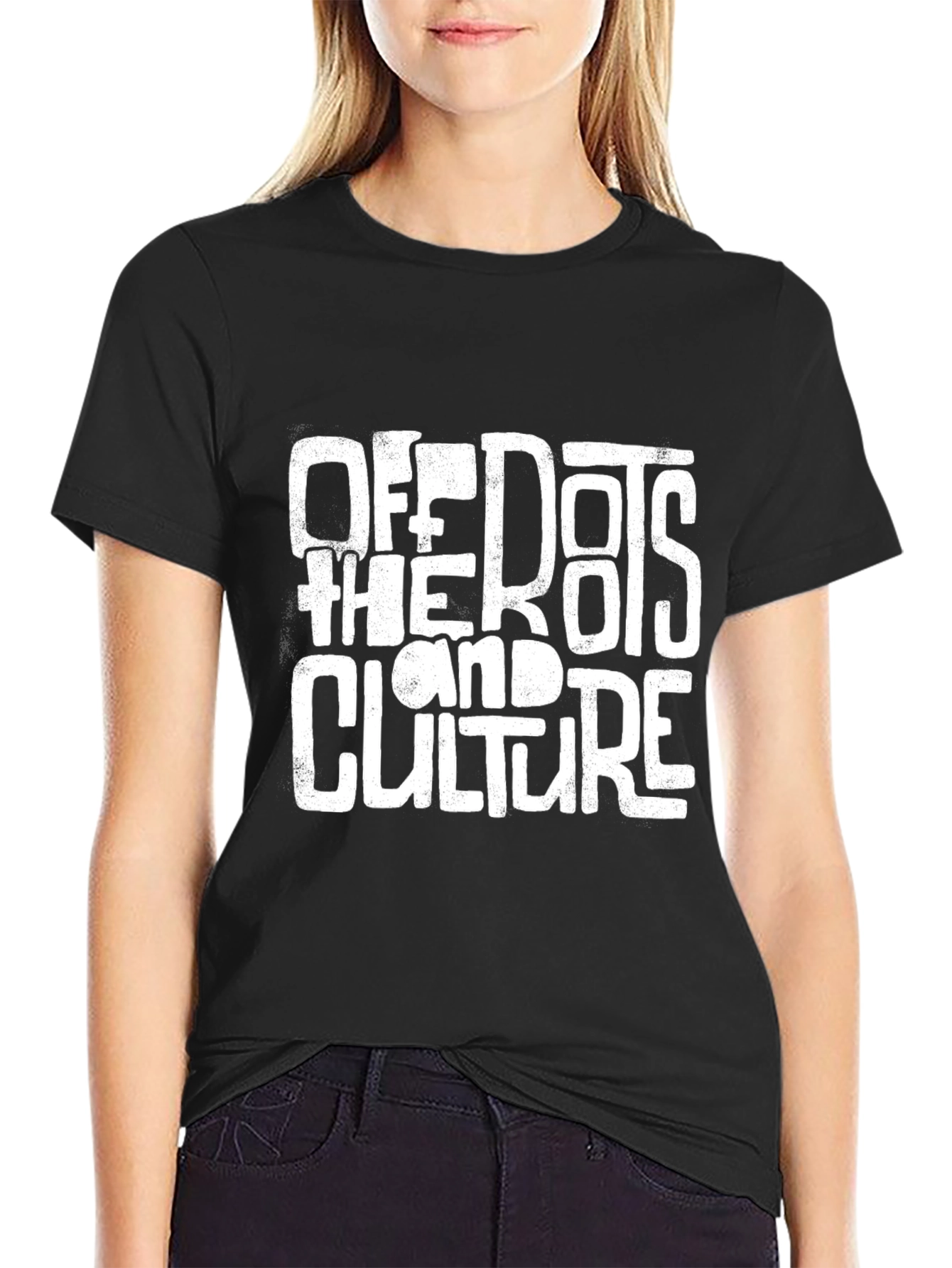 Off the Dots and Culture Black Graphic T-Shirt