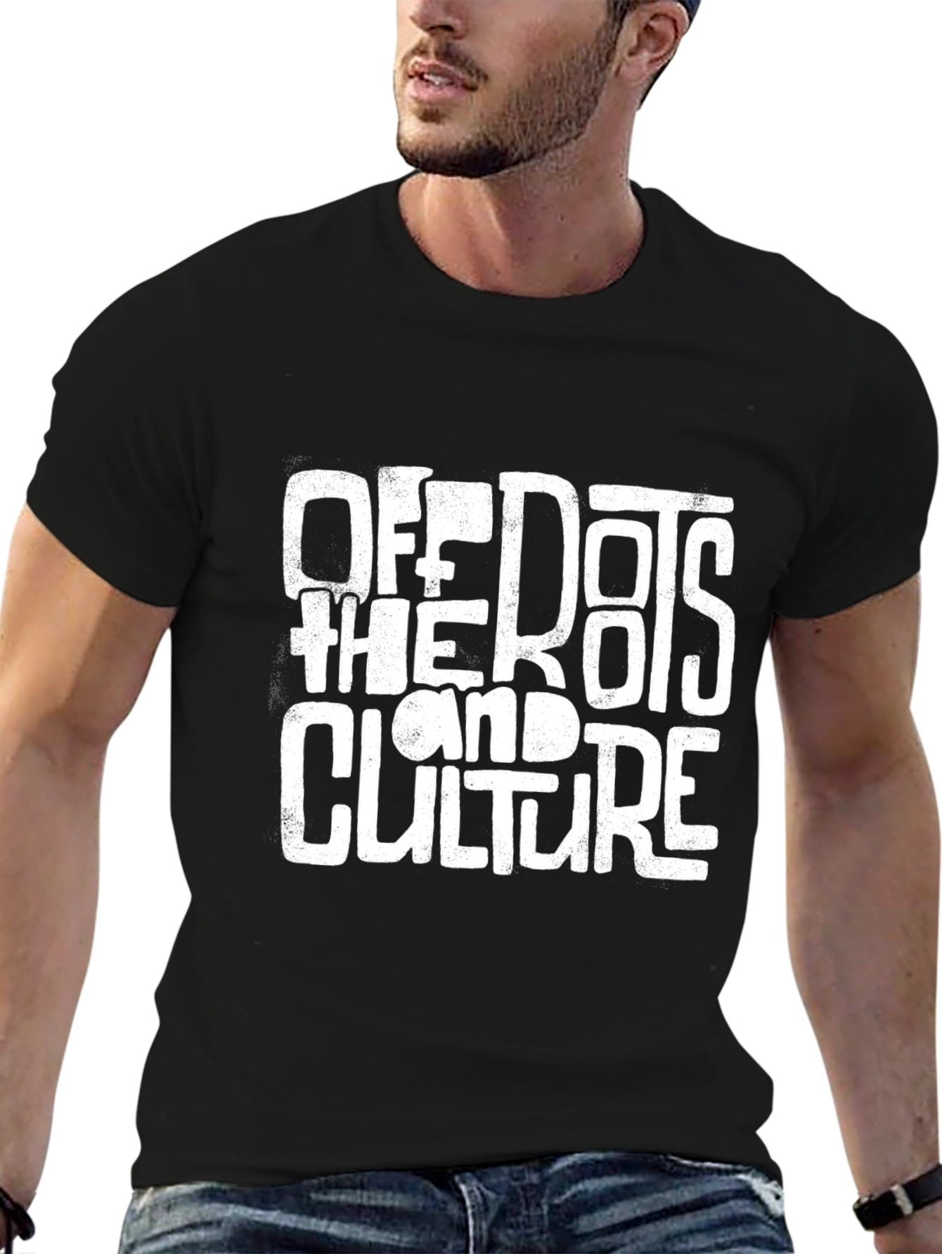 Off the Dots and Culture Black Graphic T-Shirt