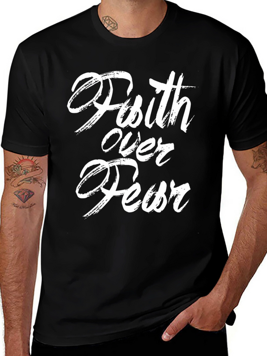 Faith Over Fear Black T-Shirt