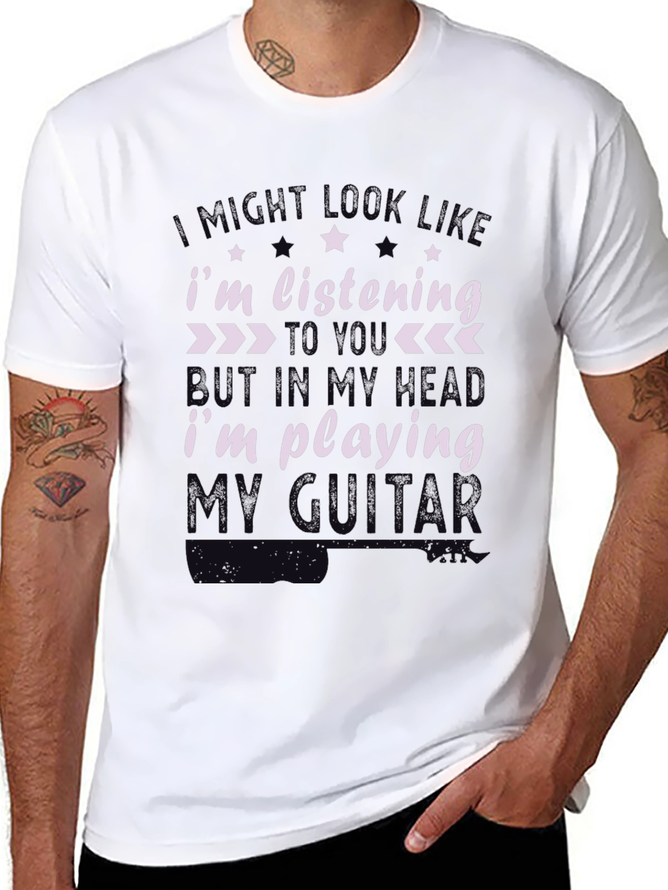 Musician T-Shirt: Im Playing My Guitar