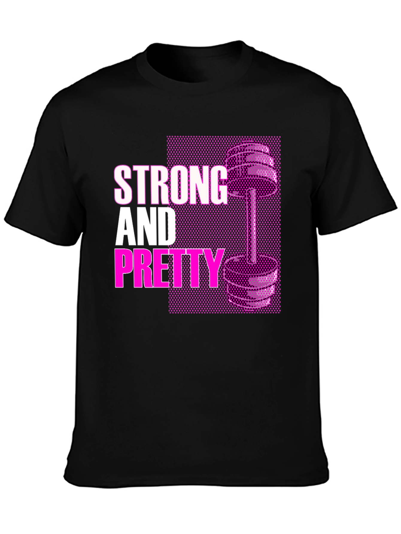 Strong & Pretty Graphic Tee - Fitness Motivation Shirt