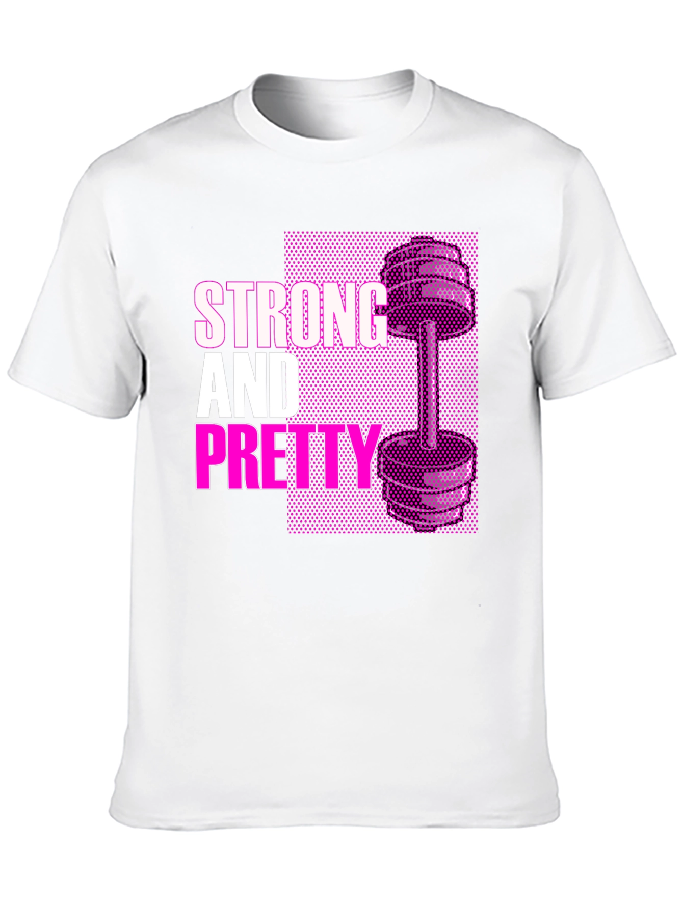 Strong & Pretty Graphic Tee - Fitness Motivation Shirt