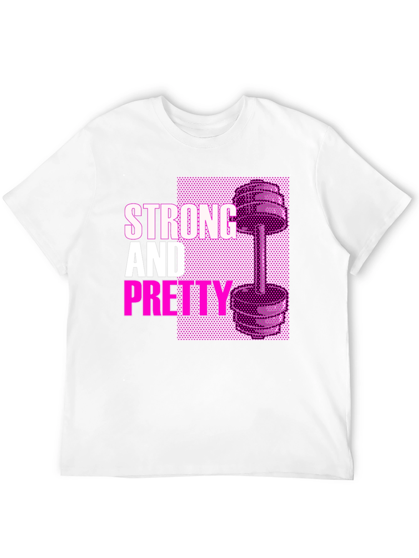 Strong & Pretty Graphic Tee - Fitness Motivation Shirt