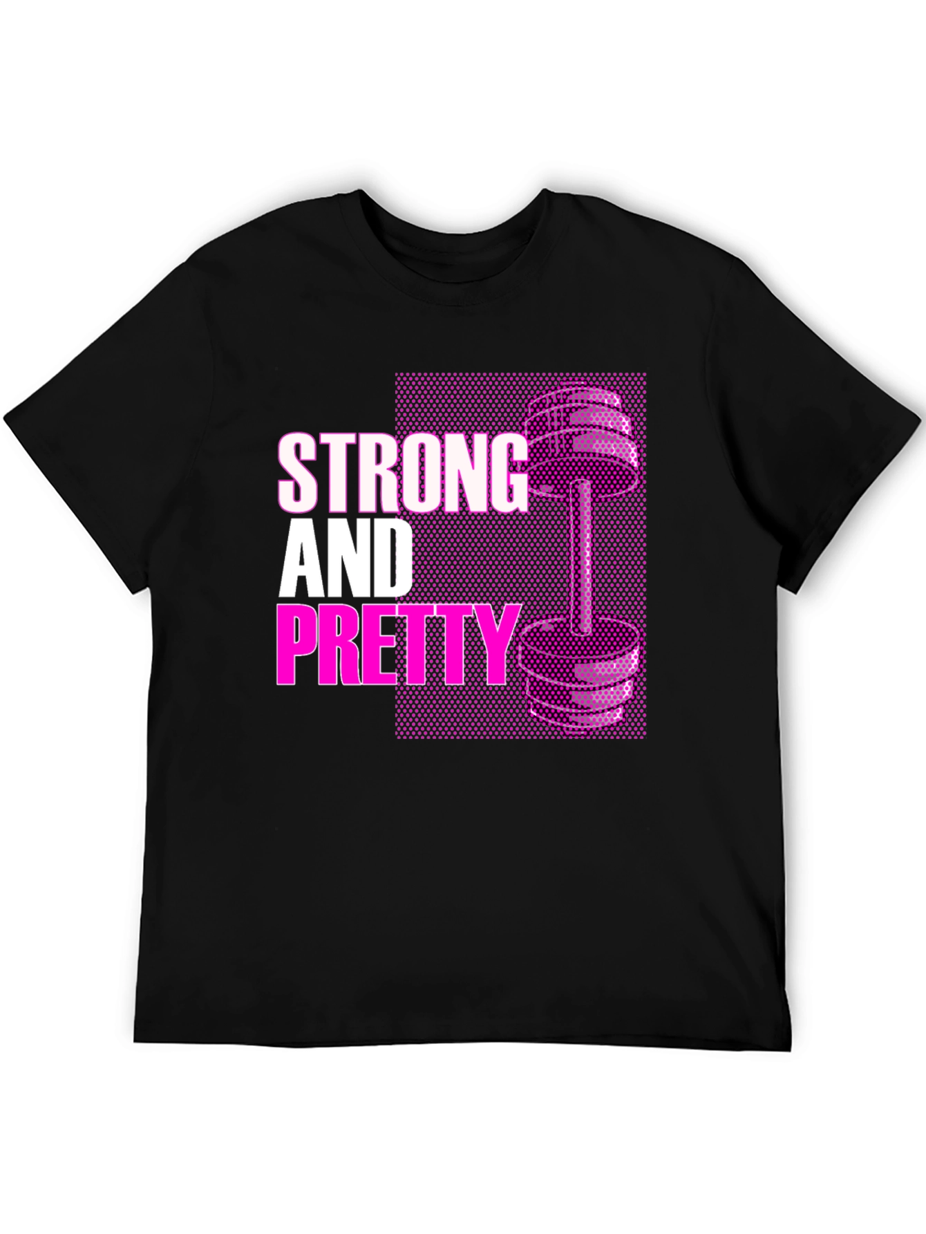 Strong & Pretty Graphic Tee - Fitness Motivation Shirt