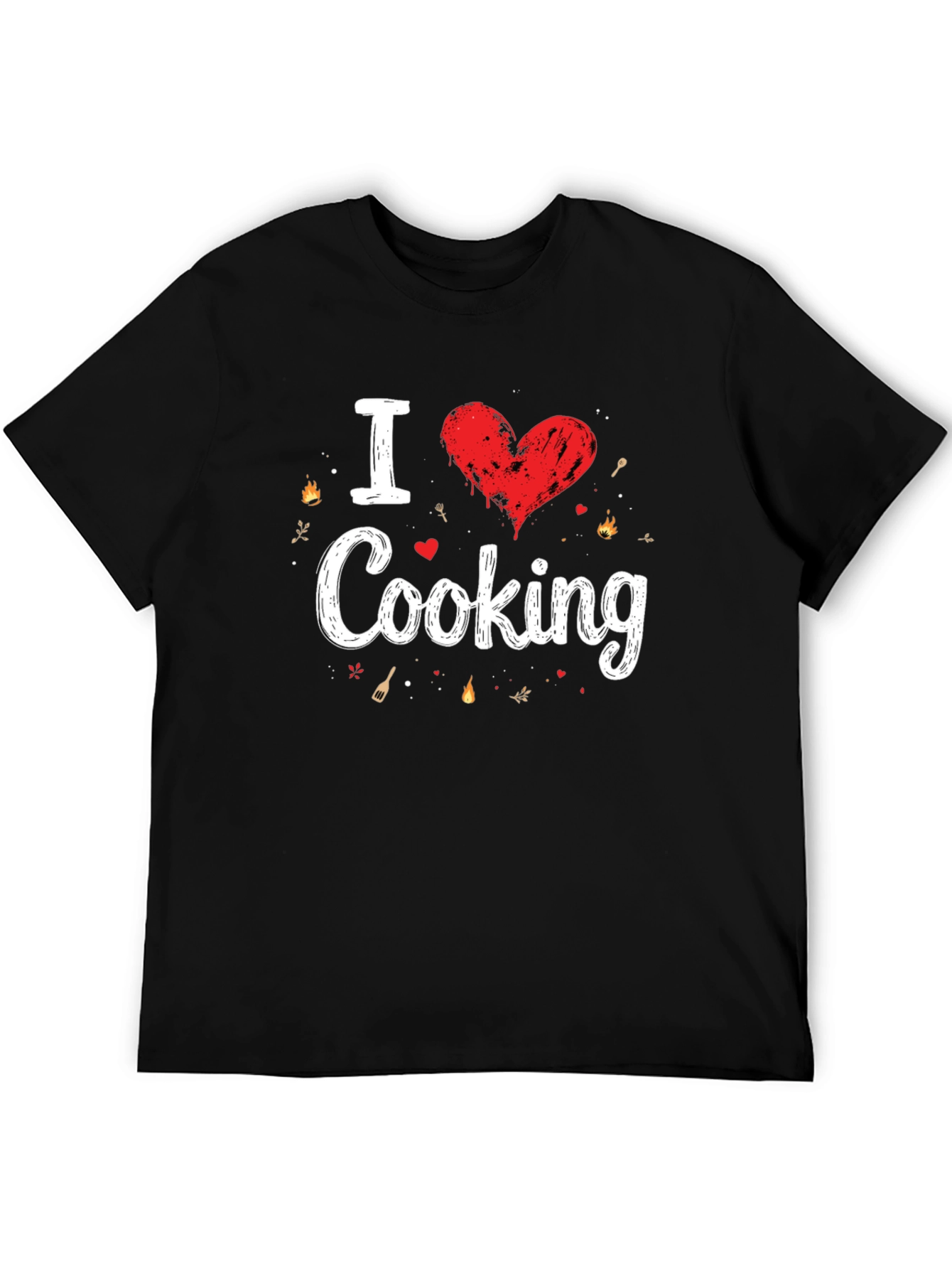 I Love Cooking Black T-Shirt