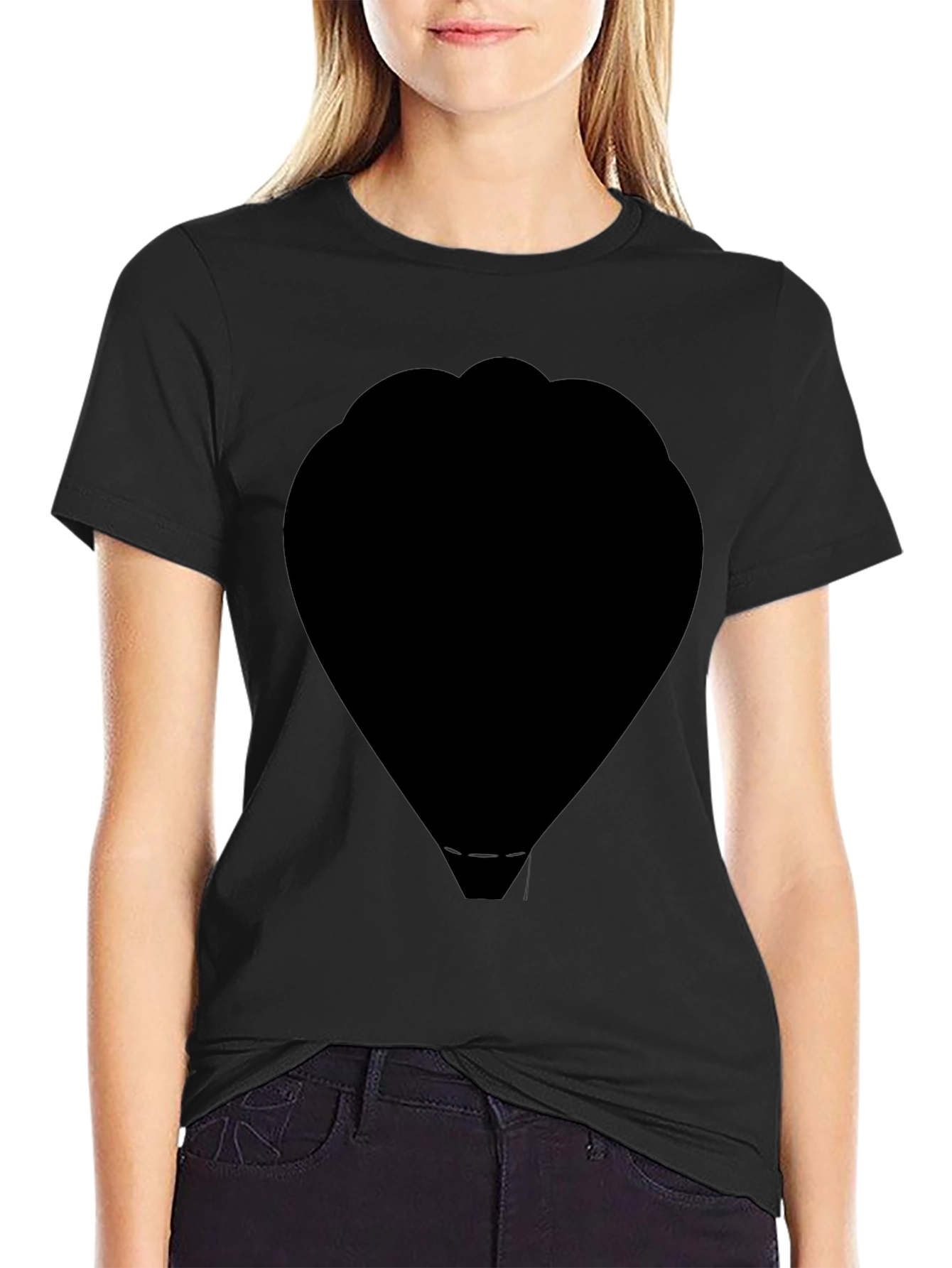 Black Silhouette Hot Air Balloon T-Shirt