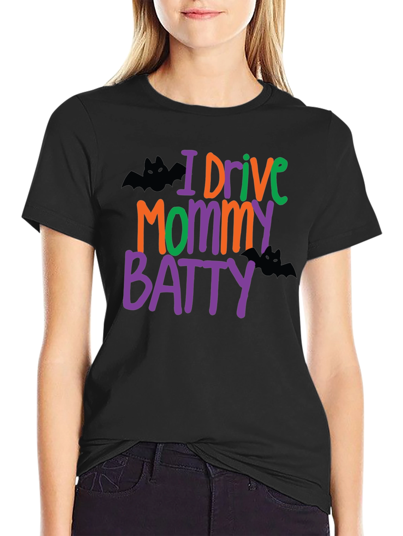 I Drive Mommy Batty T-Shirt Funny Halloween Tee