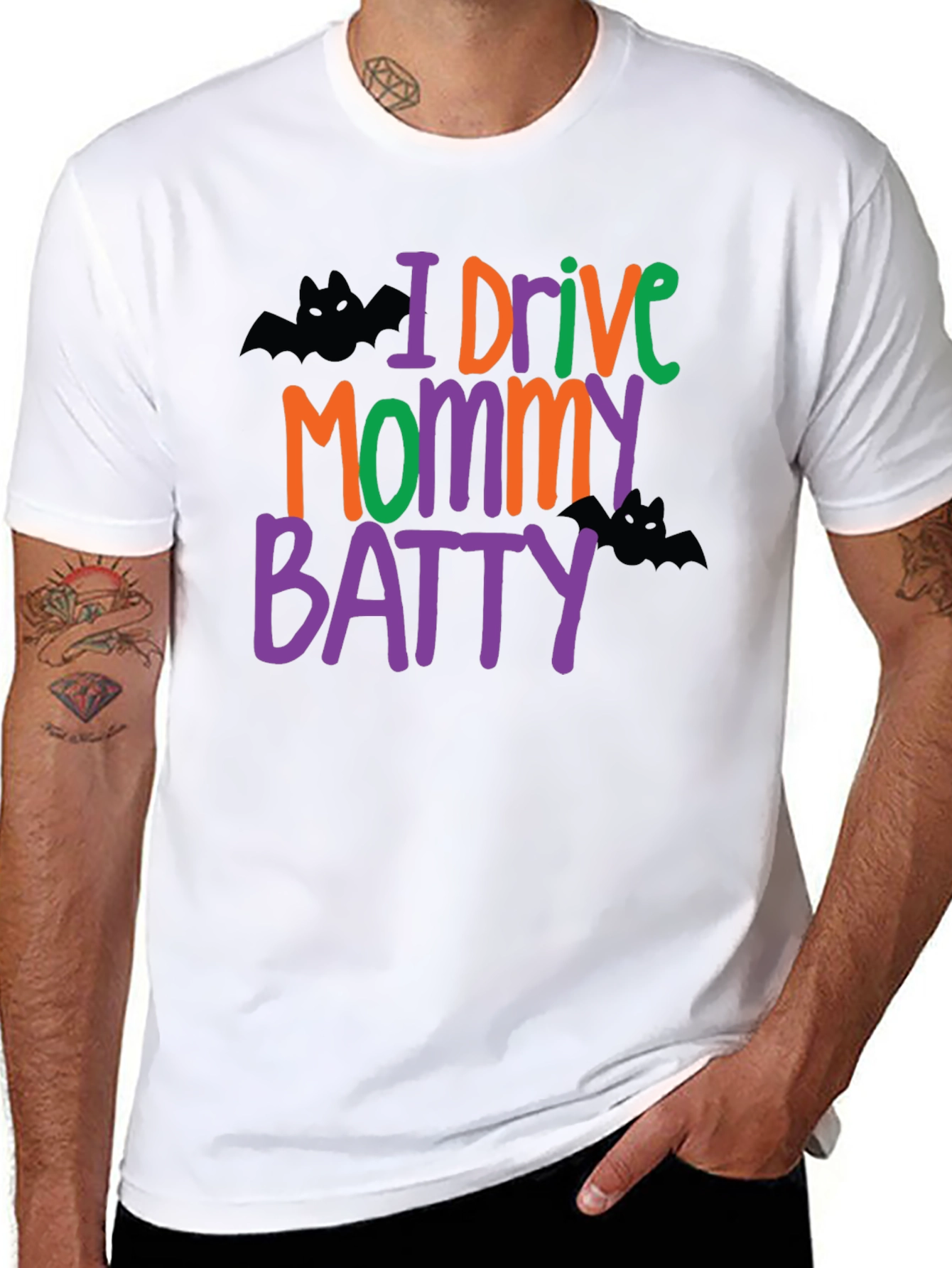 I Drive Mommy Batty T-Shirt Funny Halloween Tee