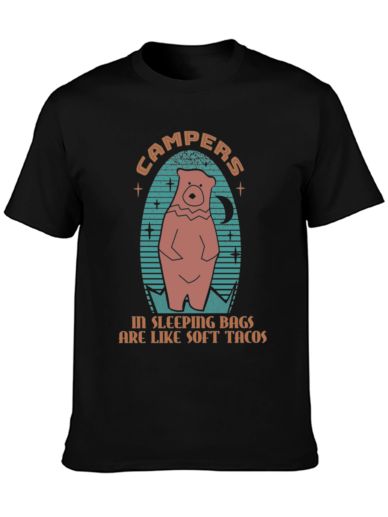 Campers Sleeping Bags Soft Tacos Graphic Tee