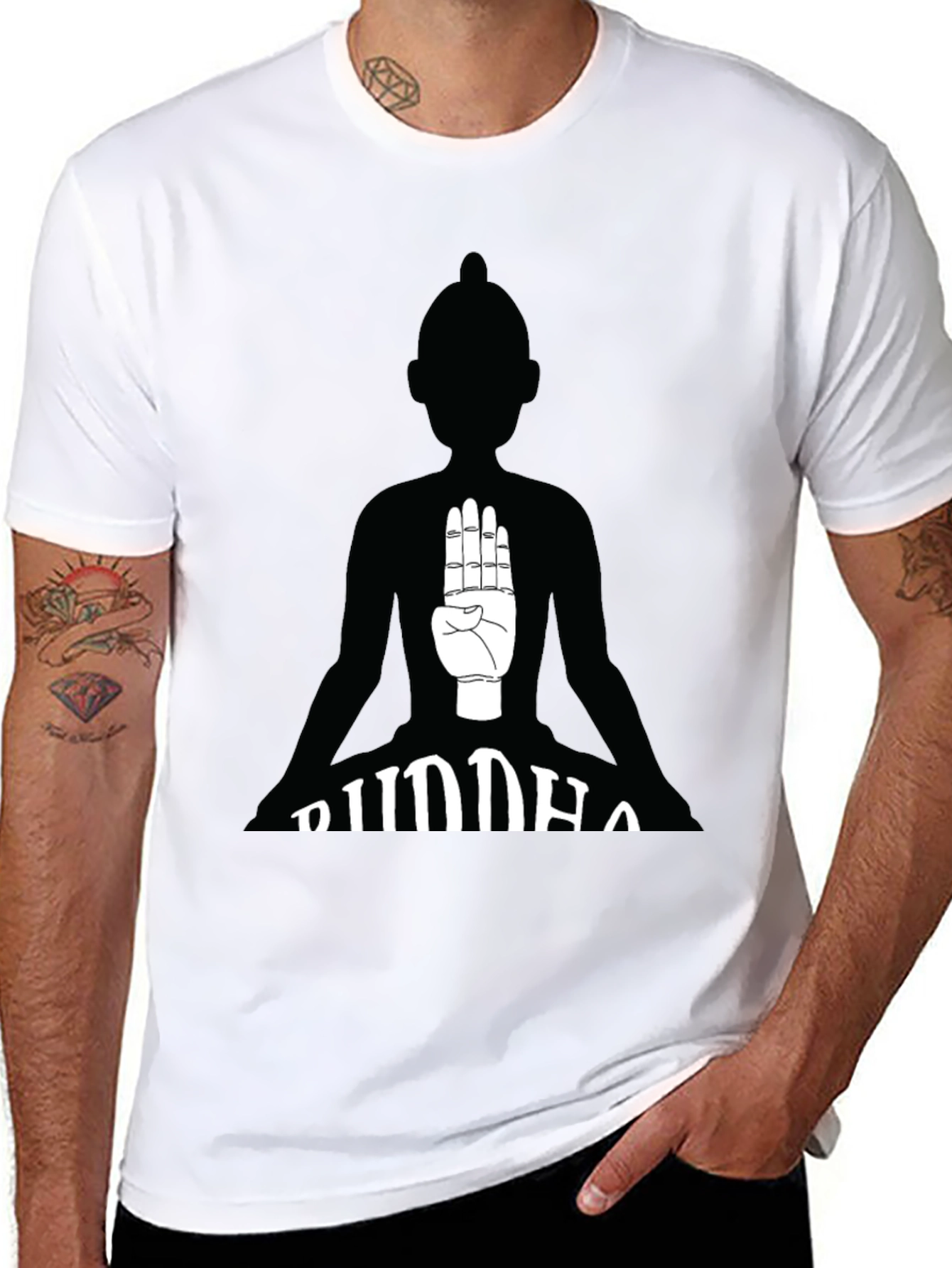 Buddha Hand T-Shirt - Meditate in Style!