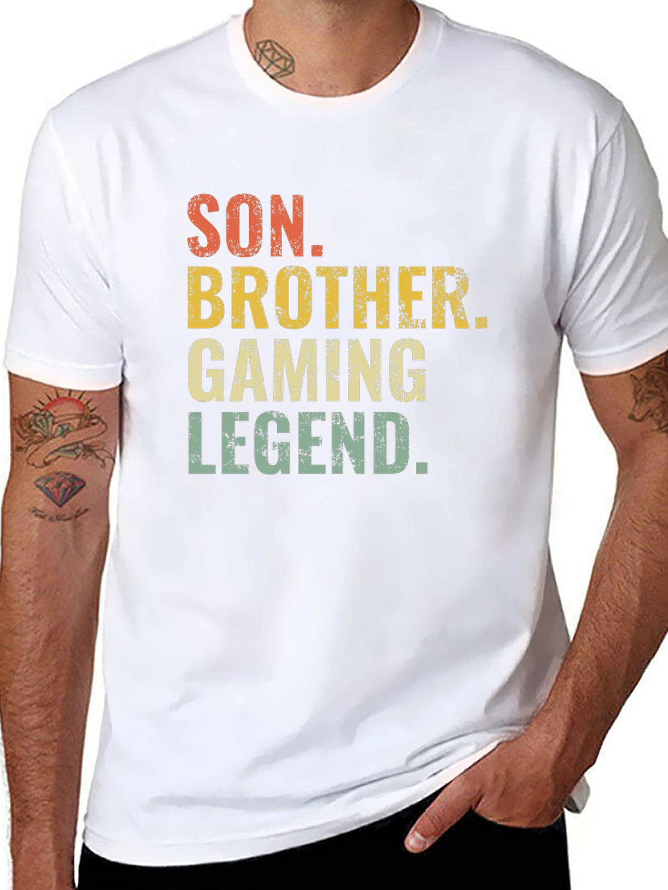 Son Brother Gaming Legend Black T-Shirt