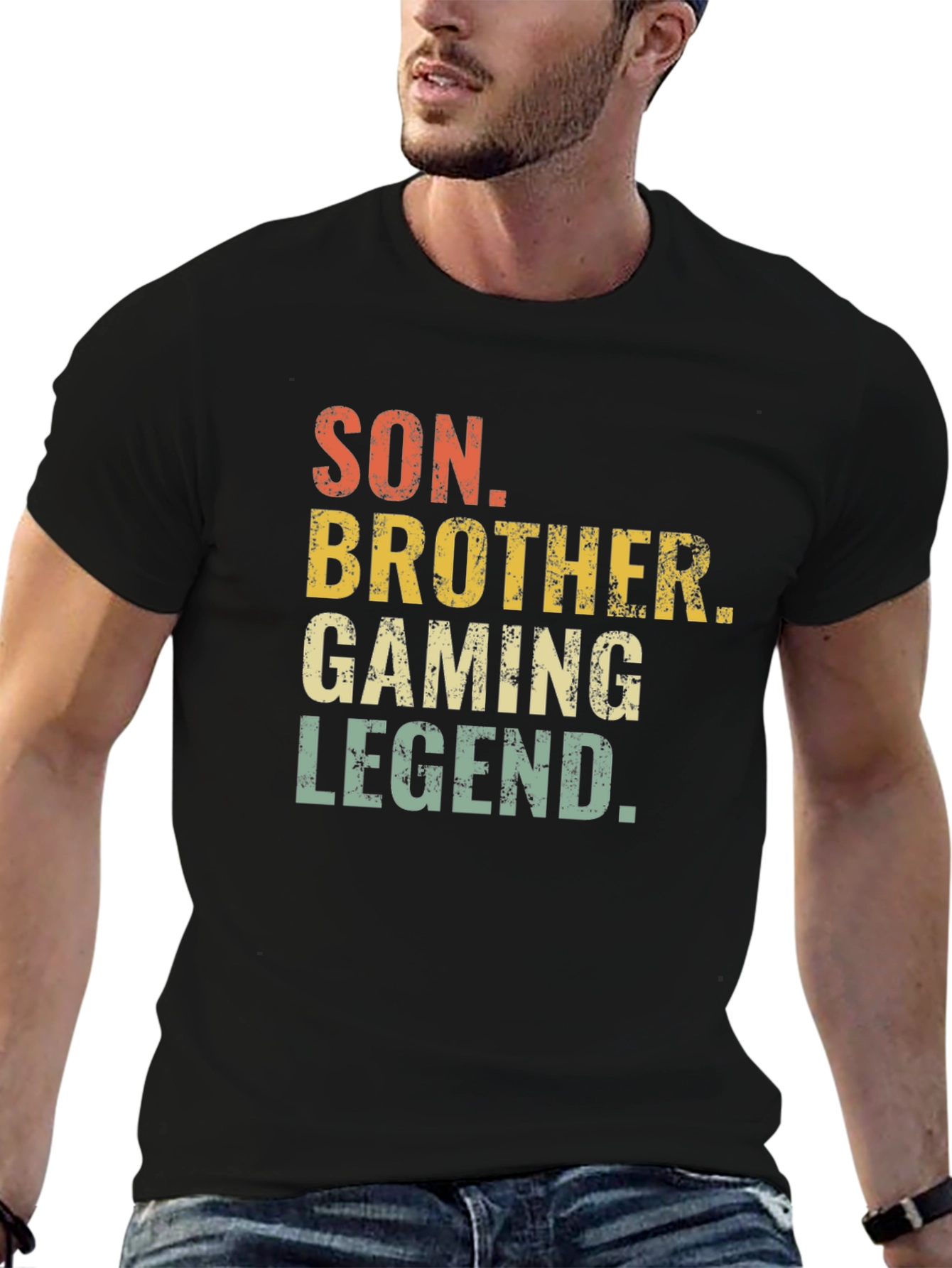 Son Brother Gaming Legend Black T-Shirt