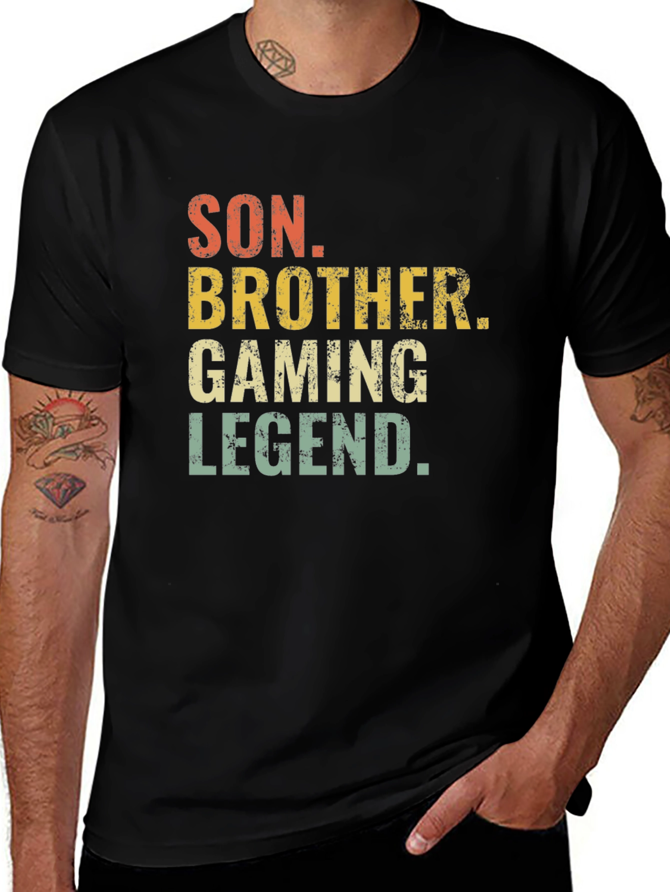 Son Brother Gaming Legend Black T-Shirt