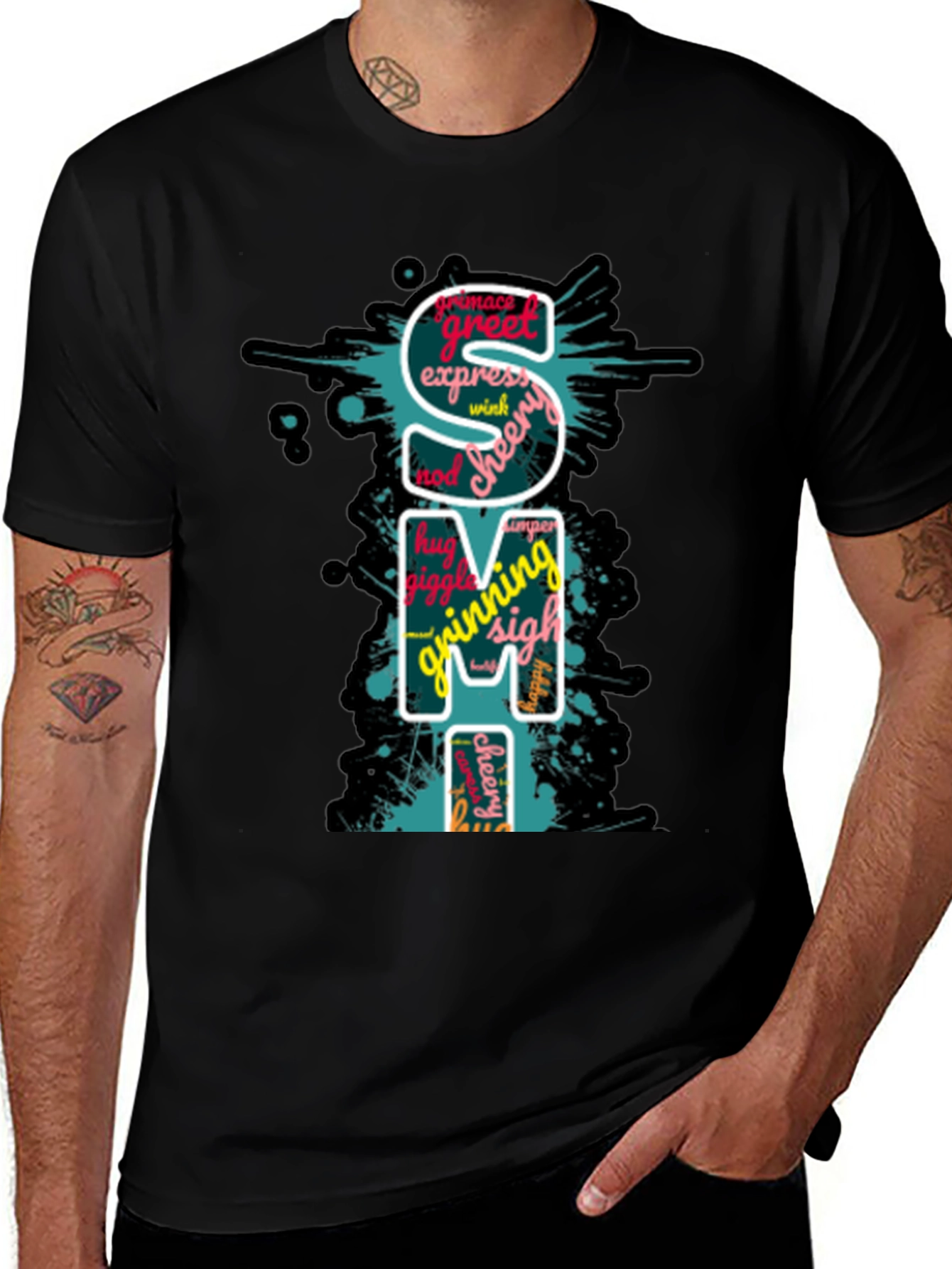 SMI Word Art Graphic T-Shirt - Express Yourself!