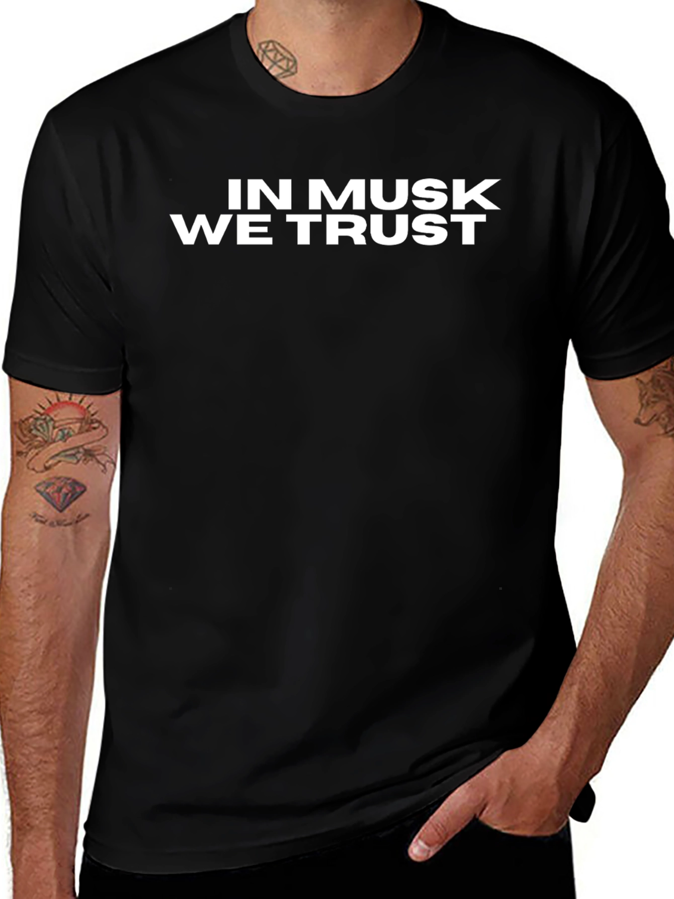 In Musk We Trust Black T-Shirt