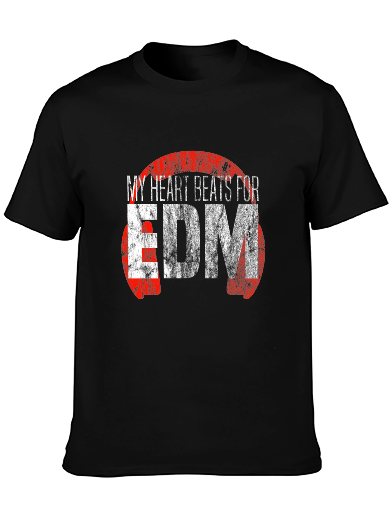 My Heart Beats for EDM Black T-Shirt