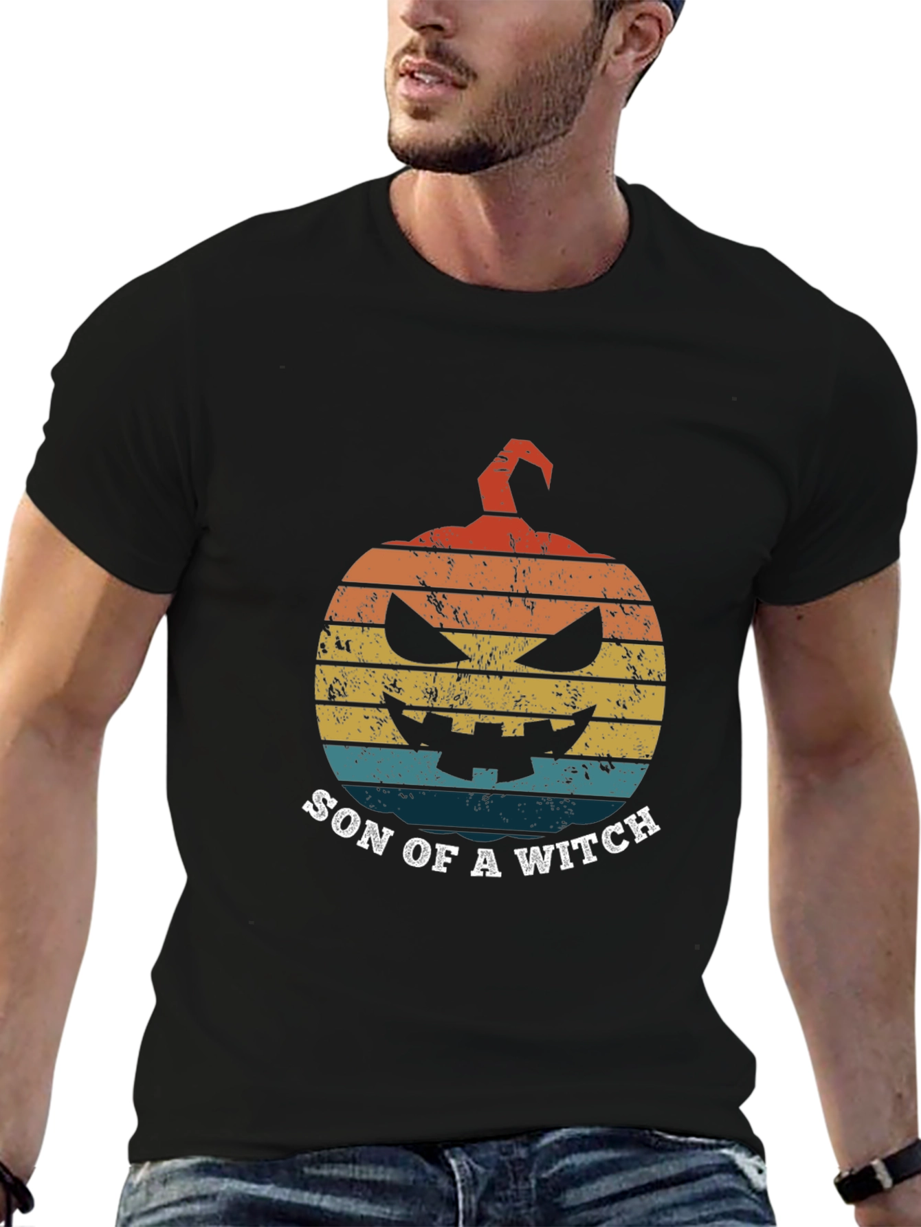 Son of a Witch Halloween Pumpkin Tee