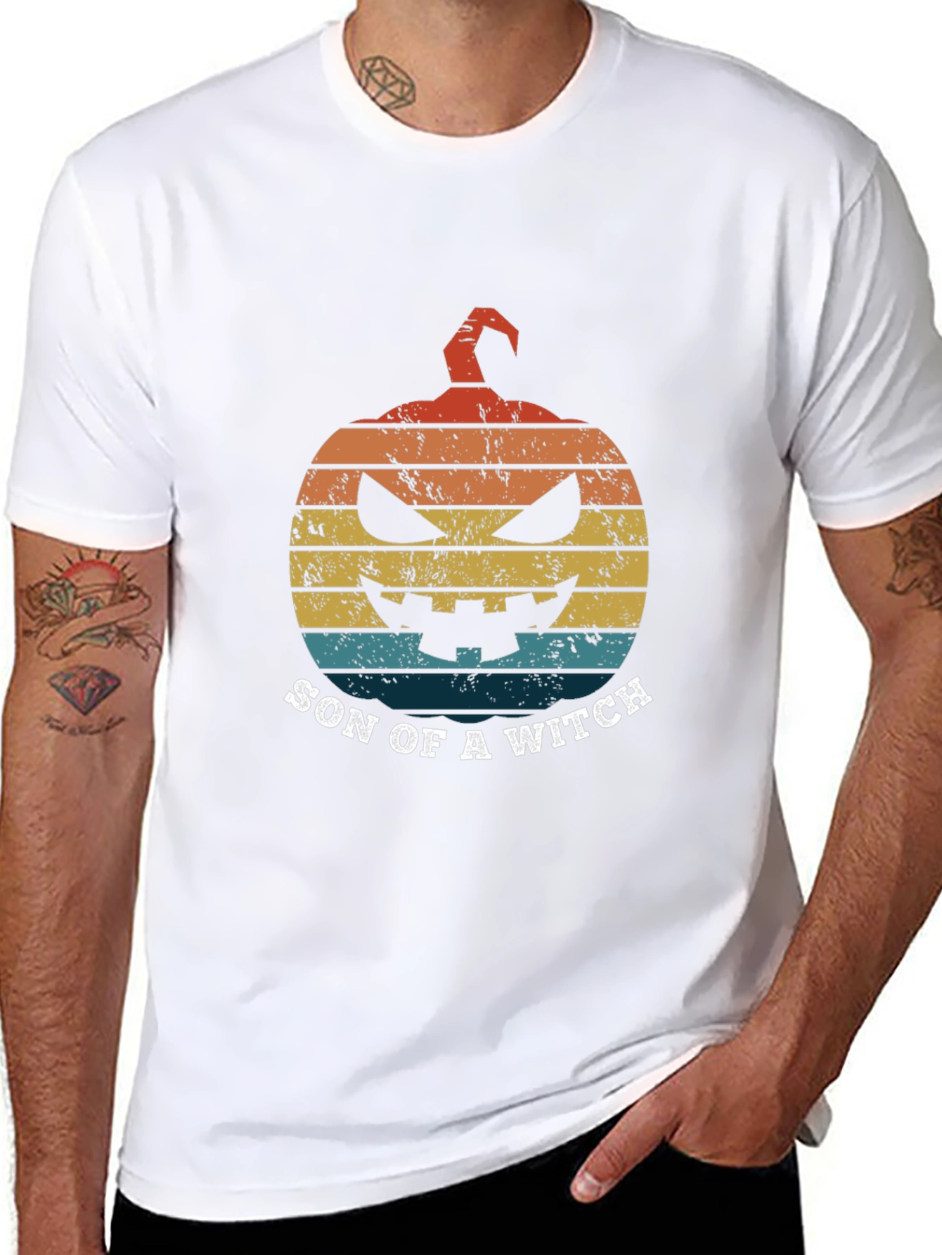 Son of a Witch Halloween Pumpkin Tee