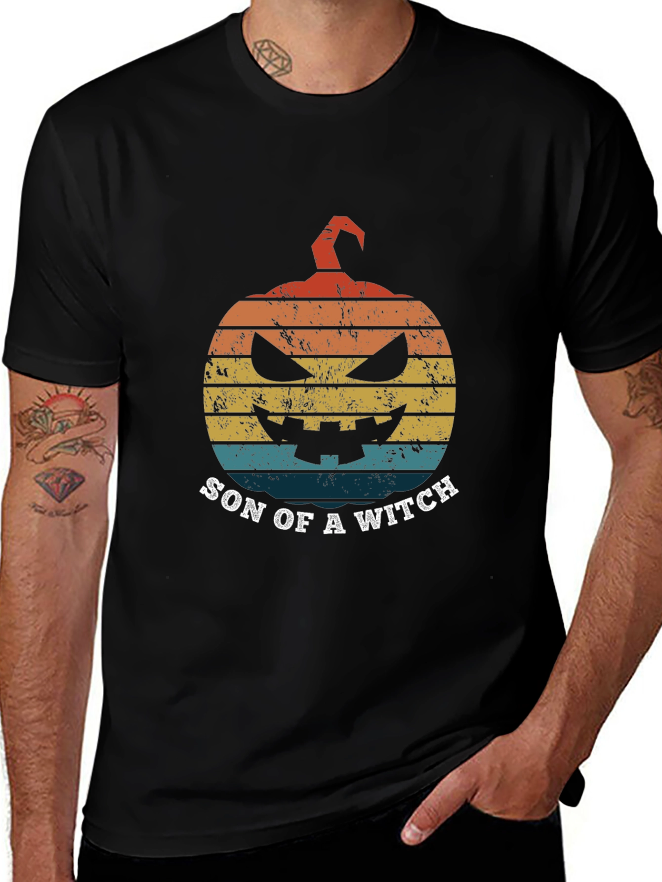 Son of a Witch Halloween Pumpkin Tee