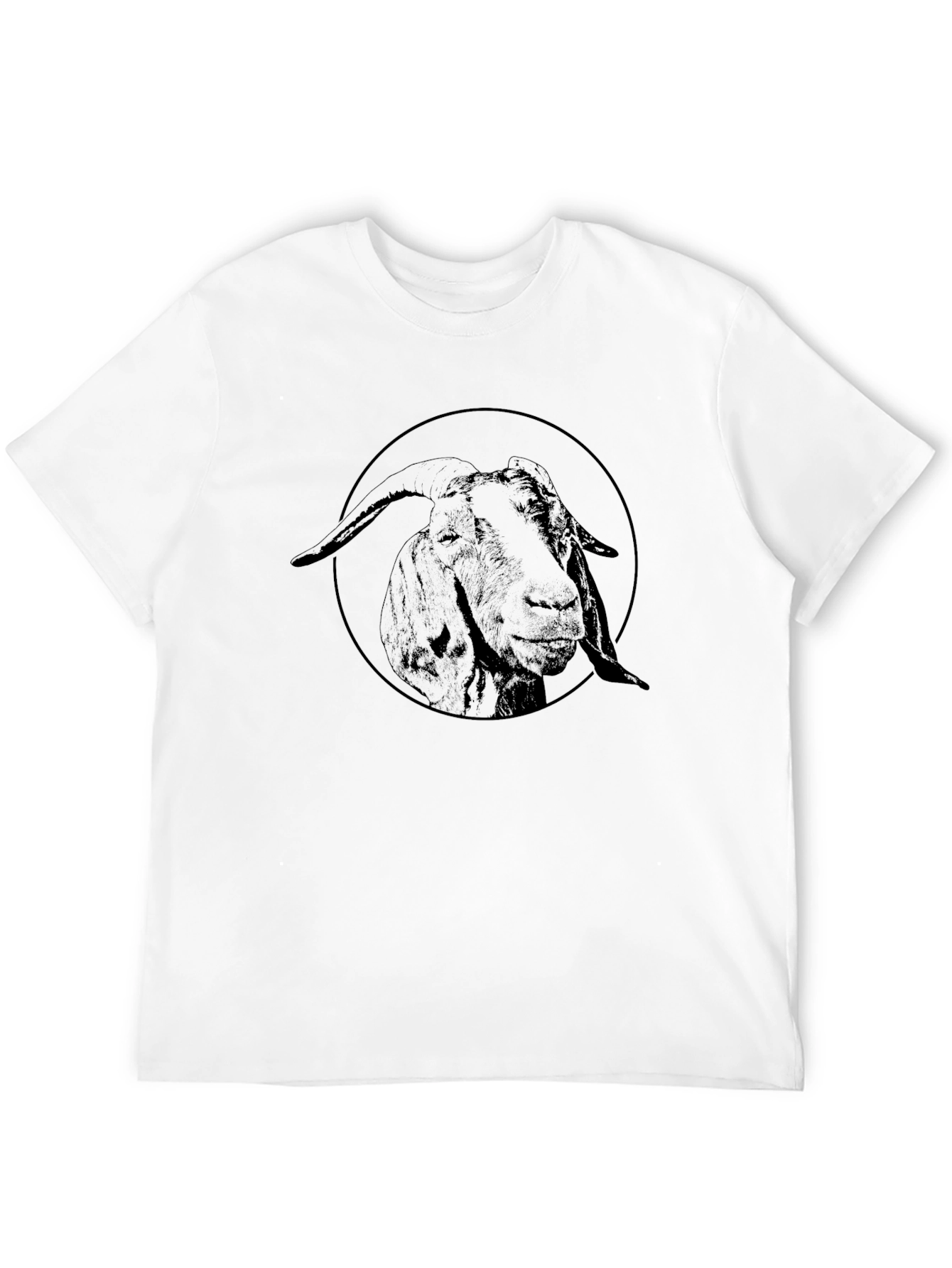Goat Graphic Tee - Black Crew Neck T-Shirt