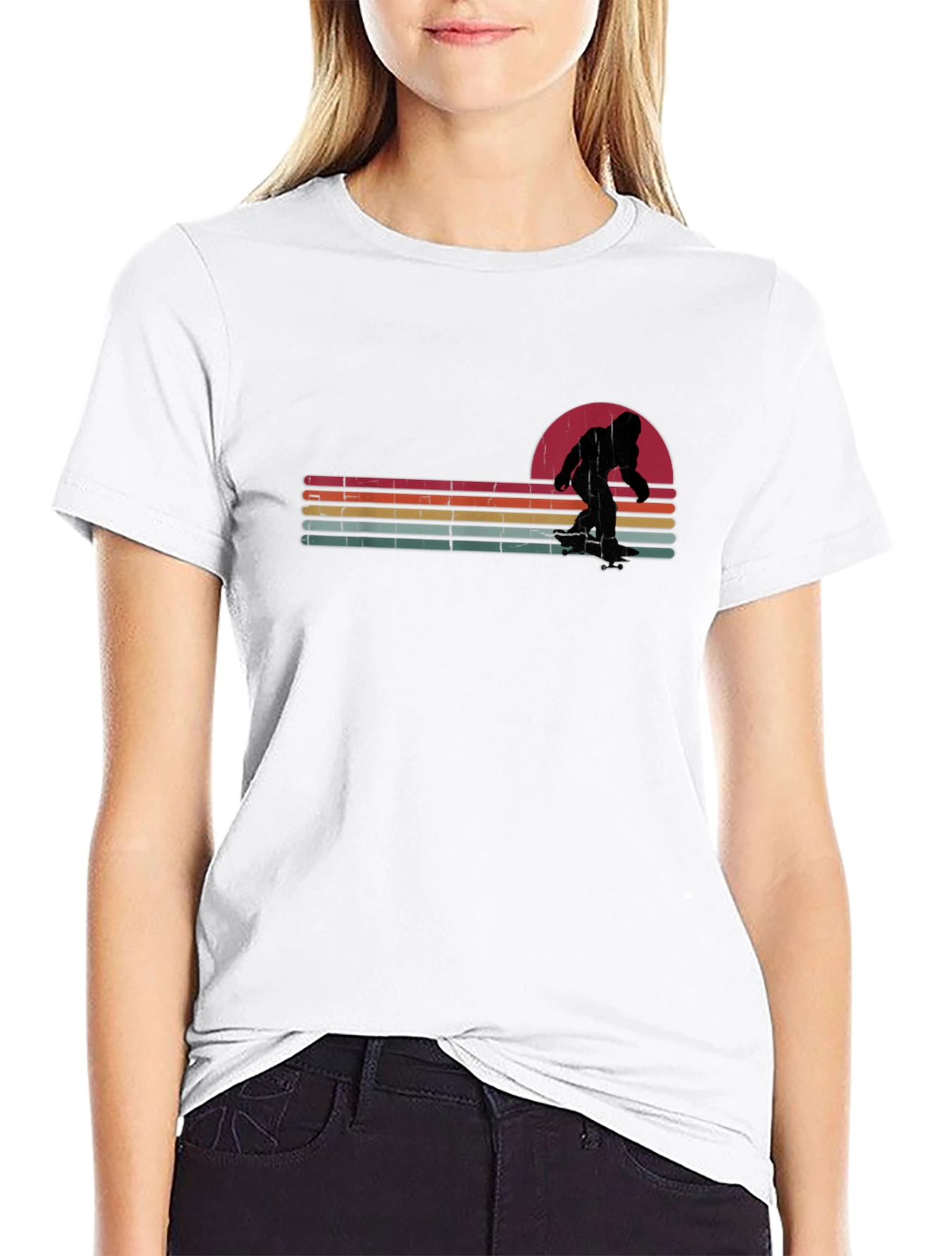 Retro Bigfoot Skateboarding T-Shirt