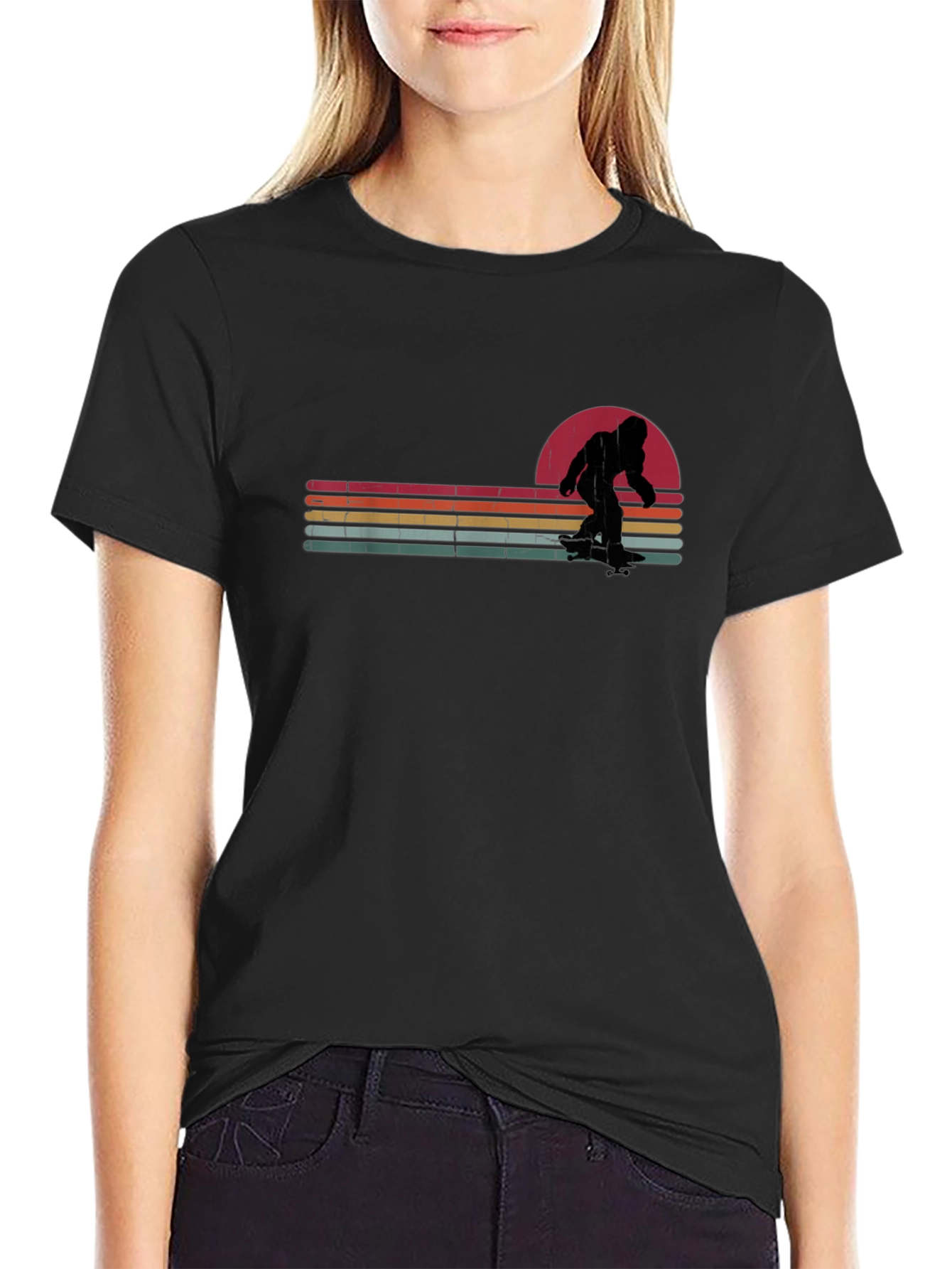 Retro Bigfoot Skateboarding T-Shirt