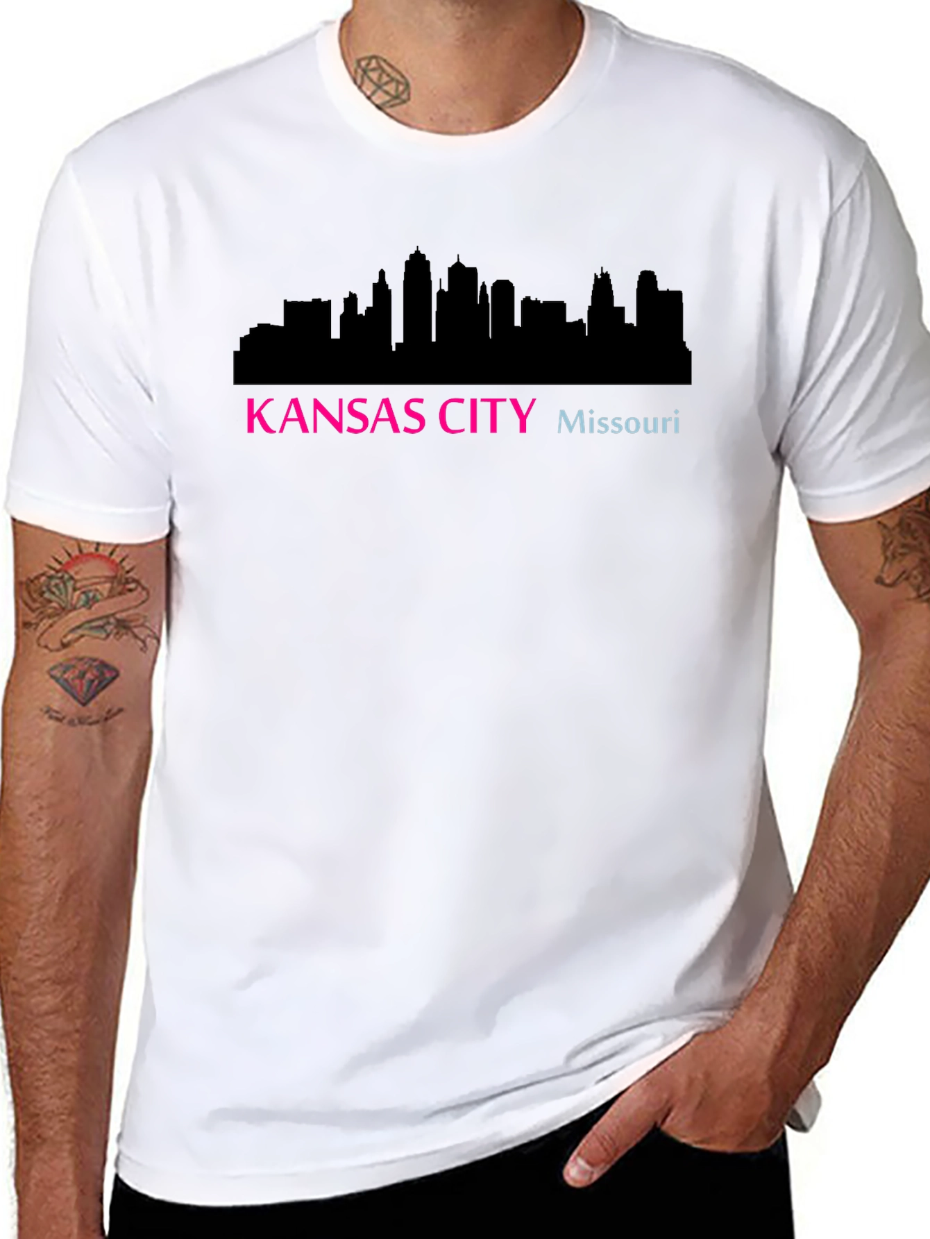 Kansas City Missouri Skyline Graphic Tee